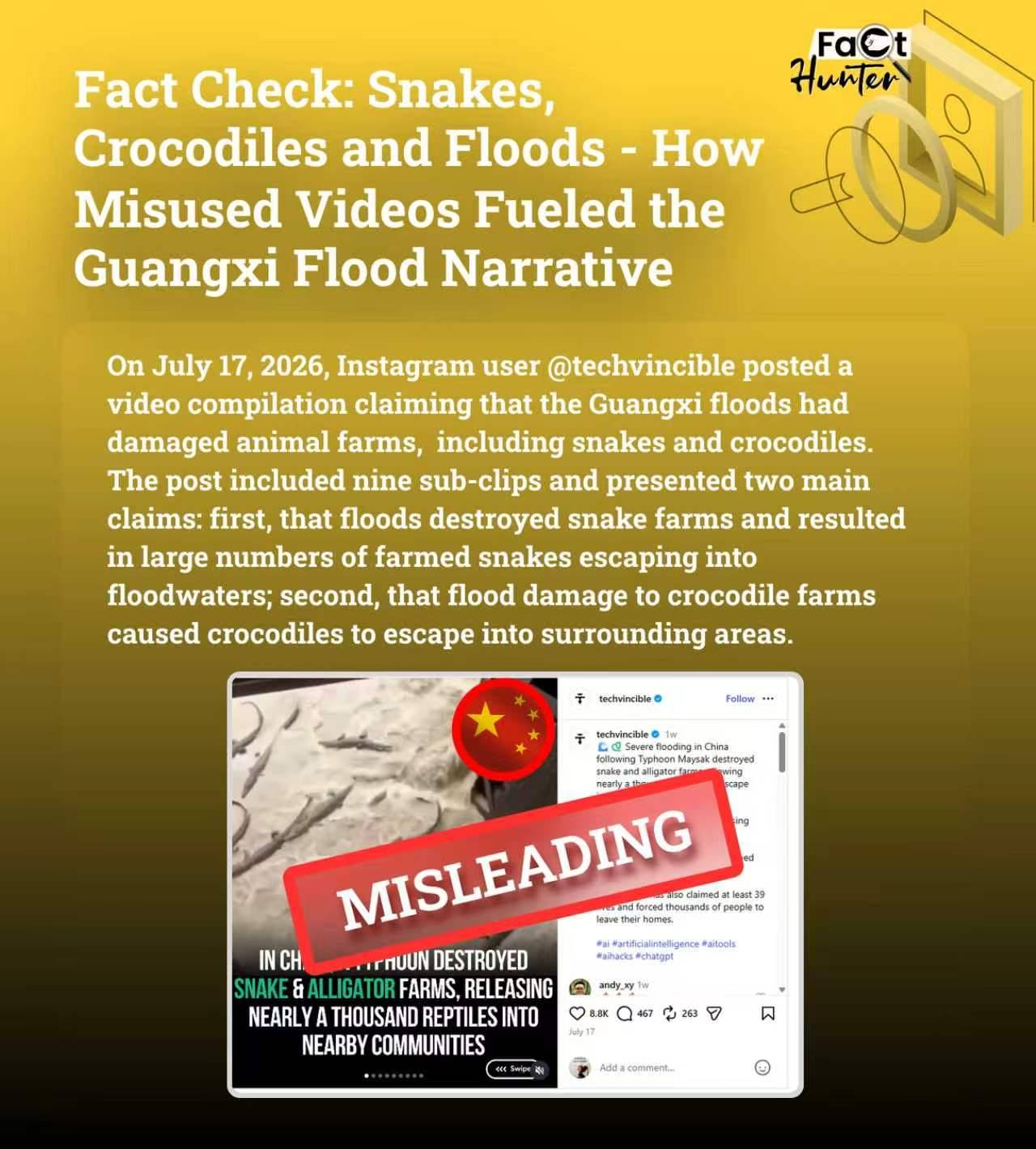 Fact Hunter Facebook ad