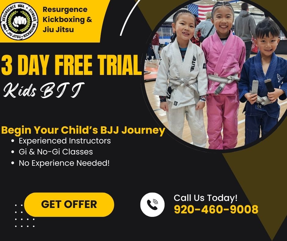Resurgence Kickboxing & Jiu Jitsu Academy Facebook ad: Get a 3 Day FREE Trial Today!