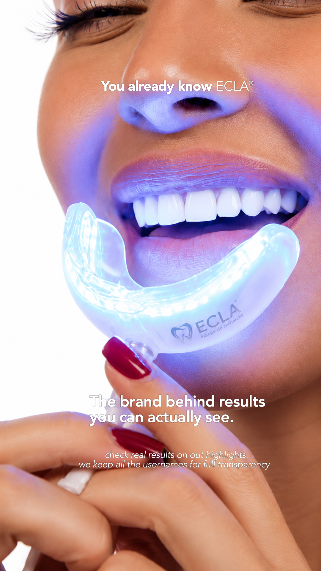 ECLA Facebook ad: ECLA Teeth Whitening Strips