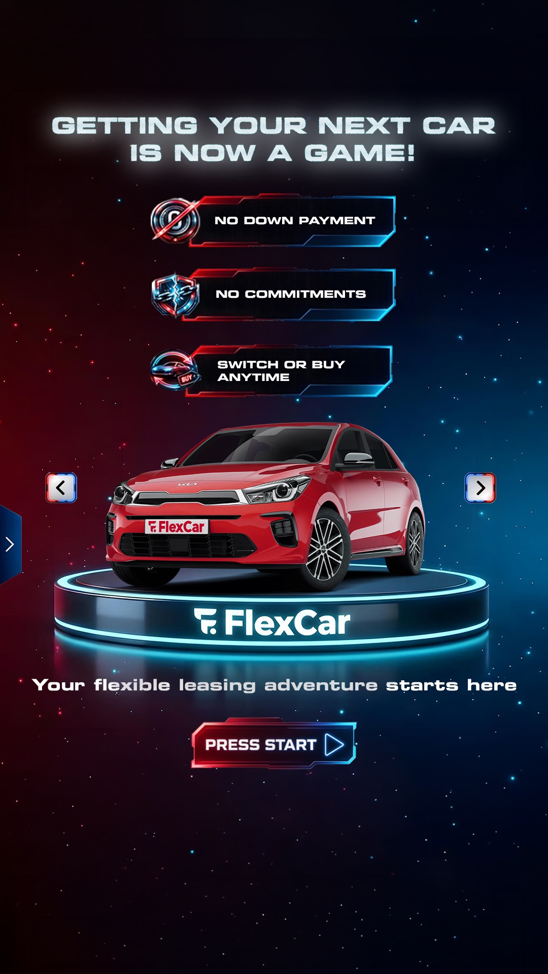 FlexCar Cyprus Facebook ad from Jul 6, 2026
