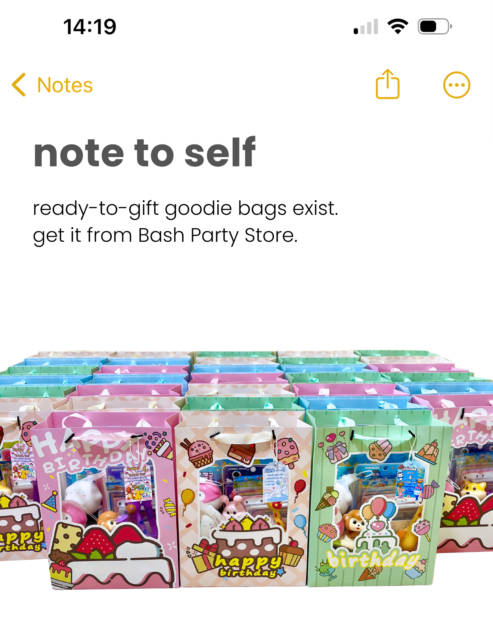 Bash Party Store Facebook ad