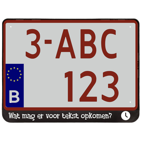 Kentekenplaathouderontwerpen Facebook ad: Auto personaliseren met bedrijfsnaam?