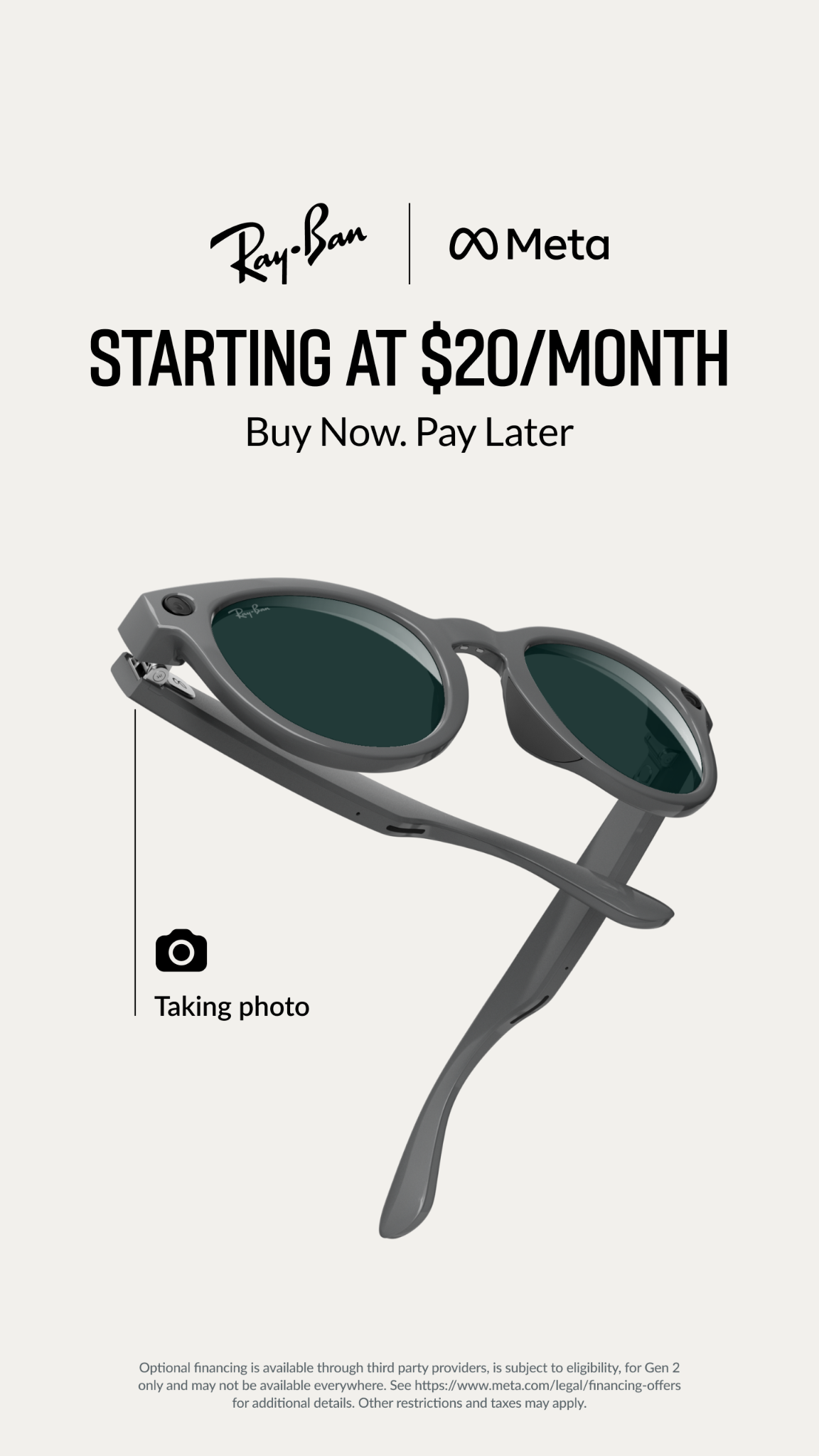 Ray-Ban Meta Facebook ad