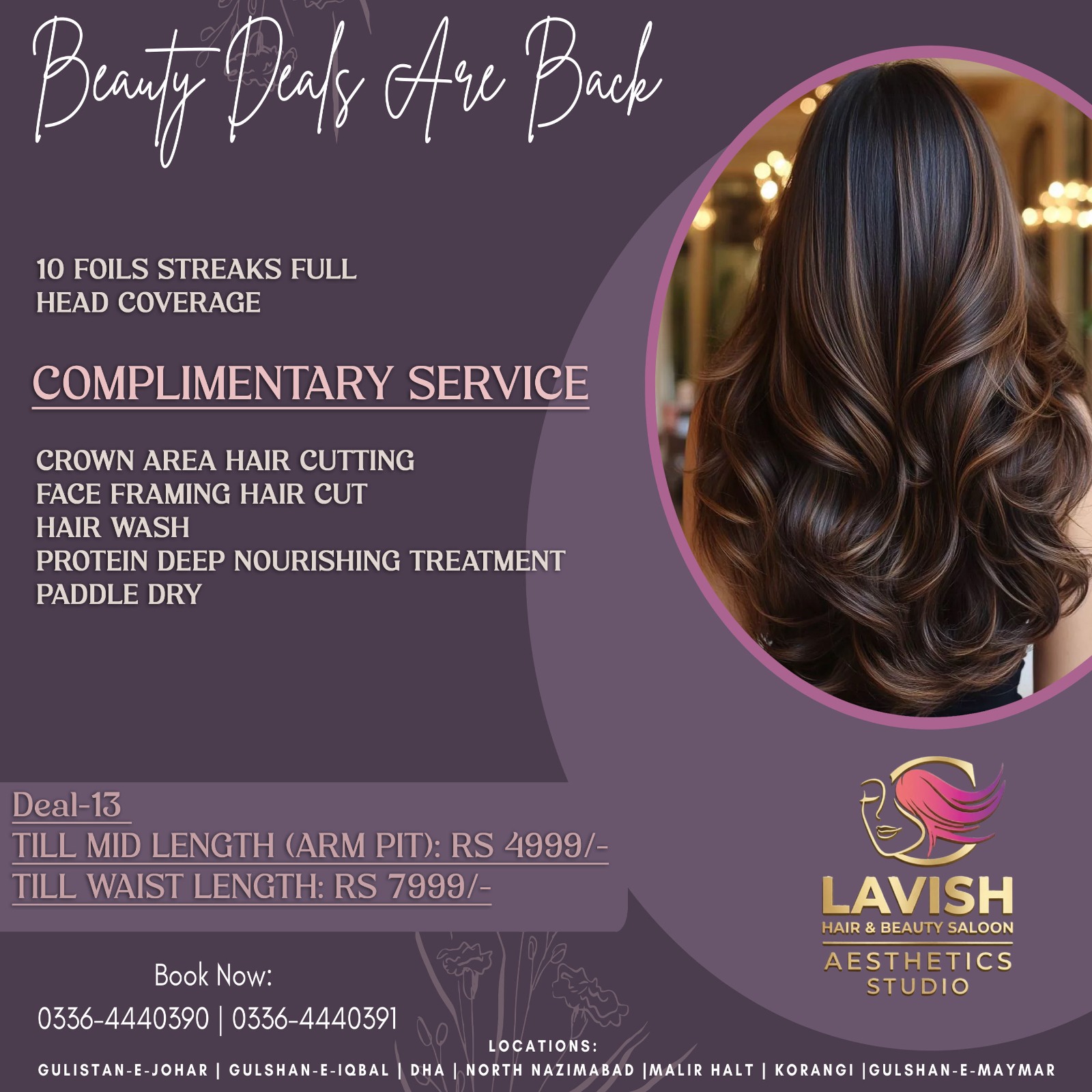 Lavish Hair & Beauty Salon Facebook ad