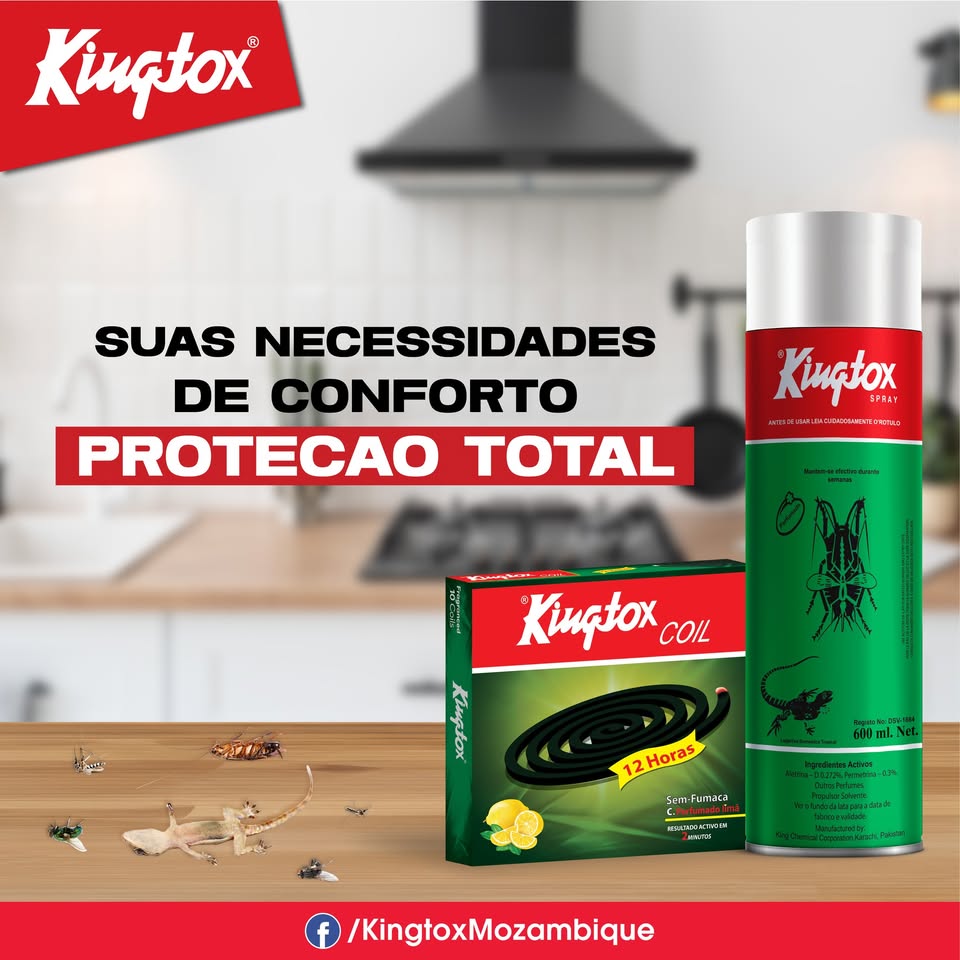Kingtox Mozambique Facebook ad: KINGTOX, A DEFESA PODEROSA QUE SUA CASA MERECE
