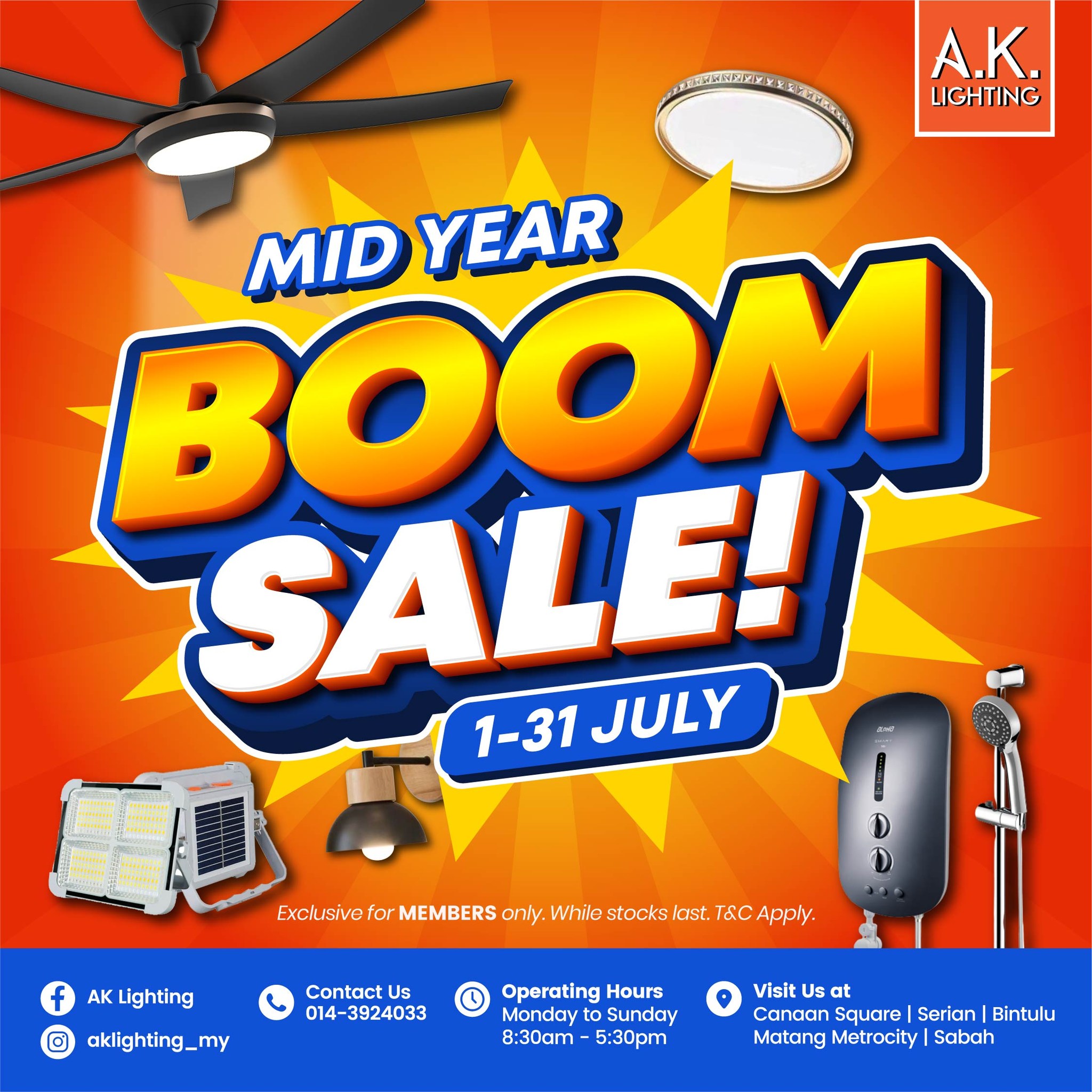 AK Lighting Facebook ad: New month new promotion with our πππ ππππβ¦