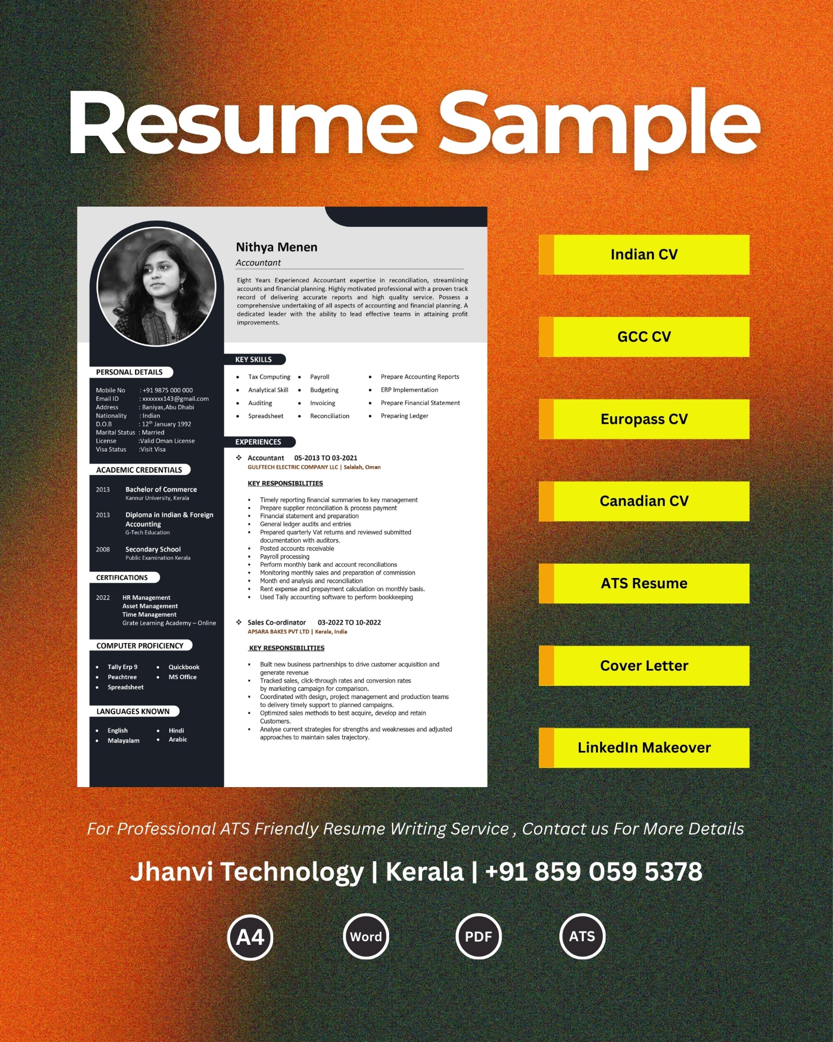 Jhanvi Technologies Resume Writing Service Facebook ad
