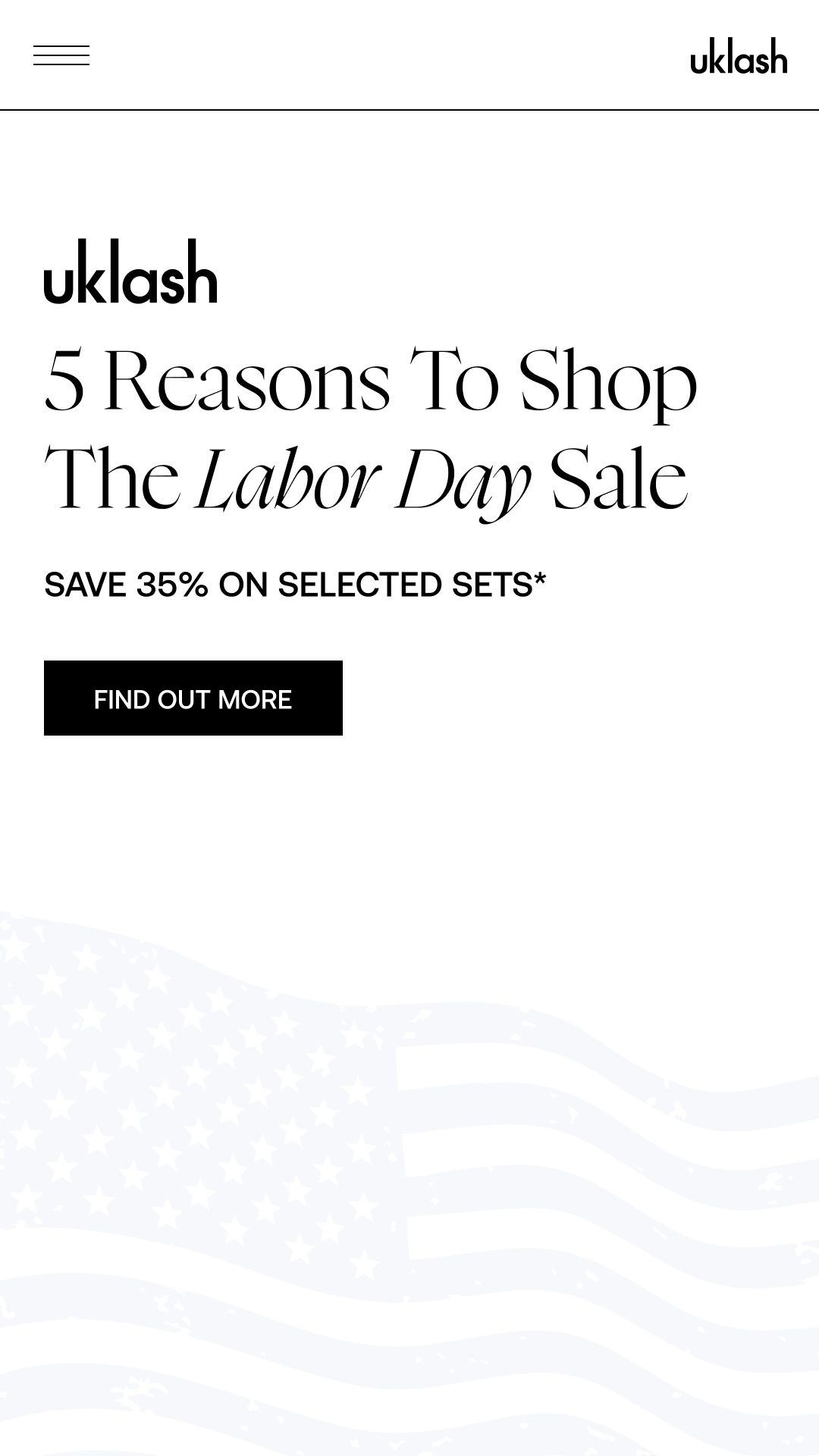 Uklash Facebook ad: Exclusive Labor Day Sets!