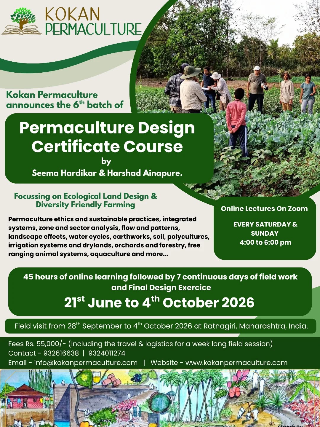 Nature First Facebook ad: Kokan Permaculture announces the 6th batch of