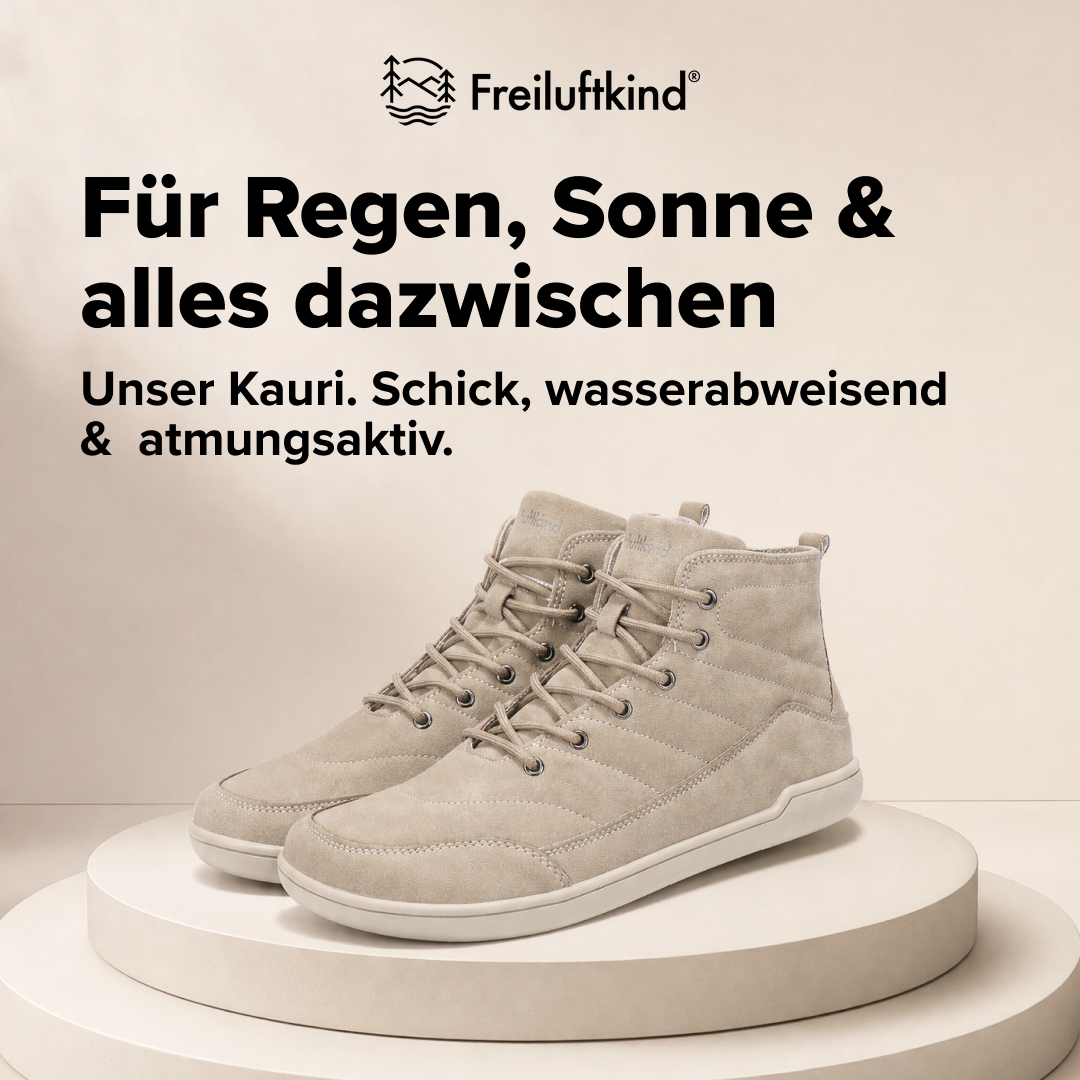 Freiluftkind Facebook ad: Der Allrounder-Barfußschuh Kauri, für Frühling, Sommer &…