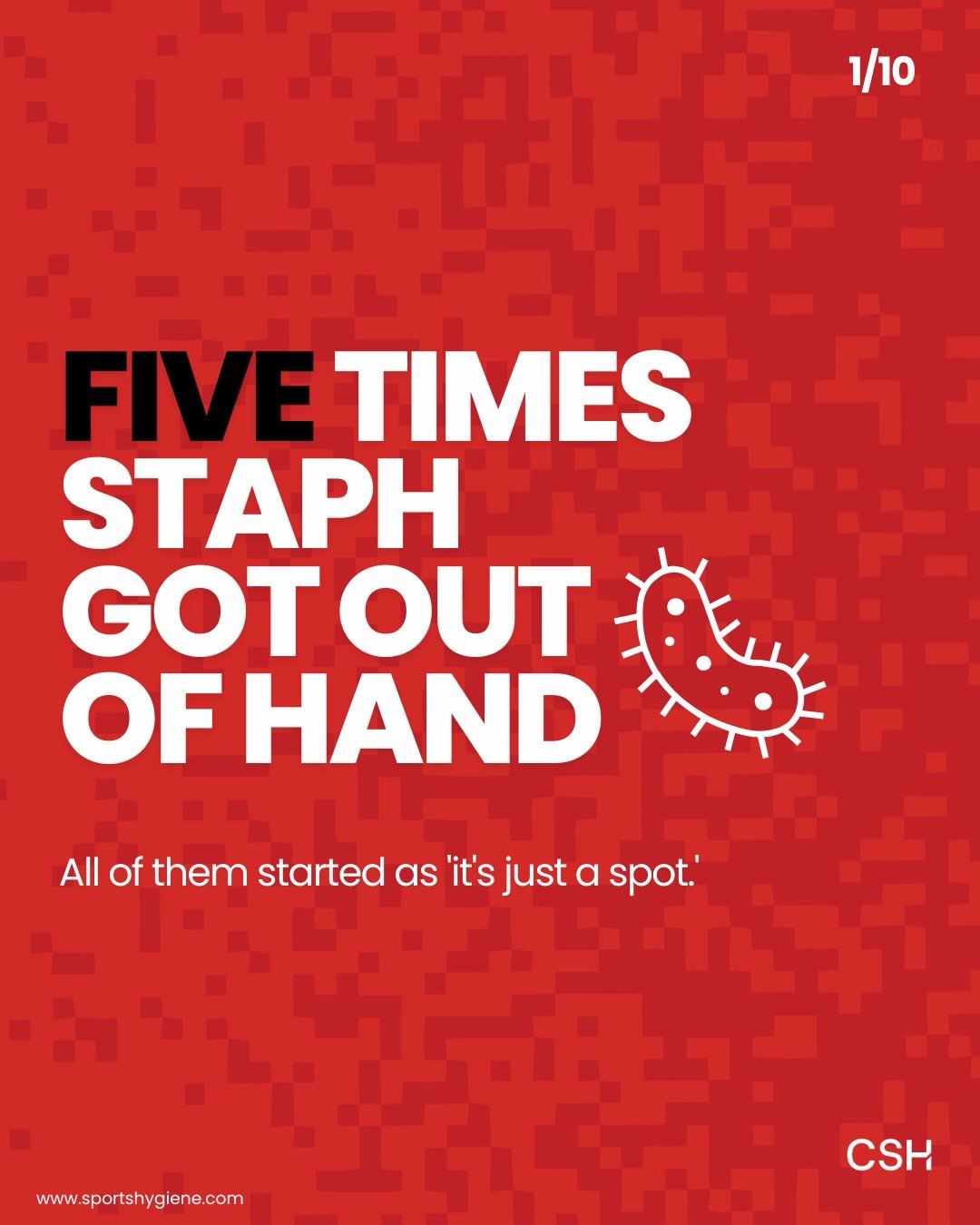 CSH - Sports Hygiene Facebook ad: As a white belt who got staph, here’s…