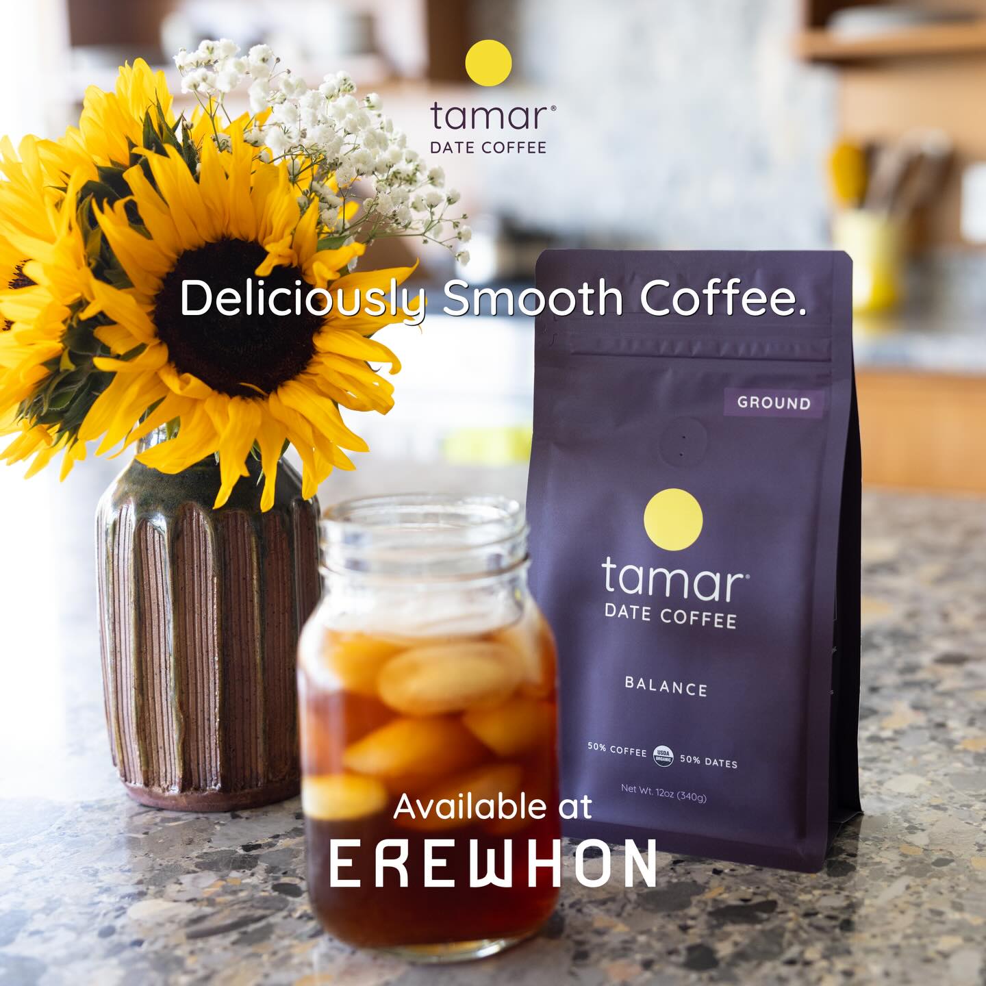 Tamar Date Coffee Facebook ad: Now brewing at Erewhon