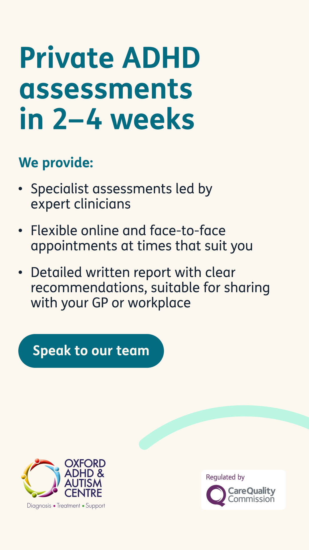 Oxford ADHD & Autism Centre Facebook ad from Jan 29, 2026