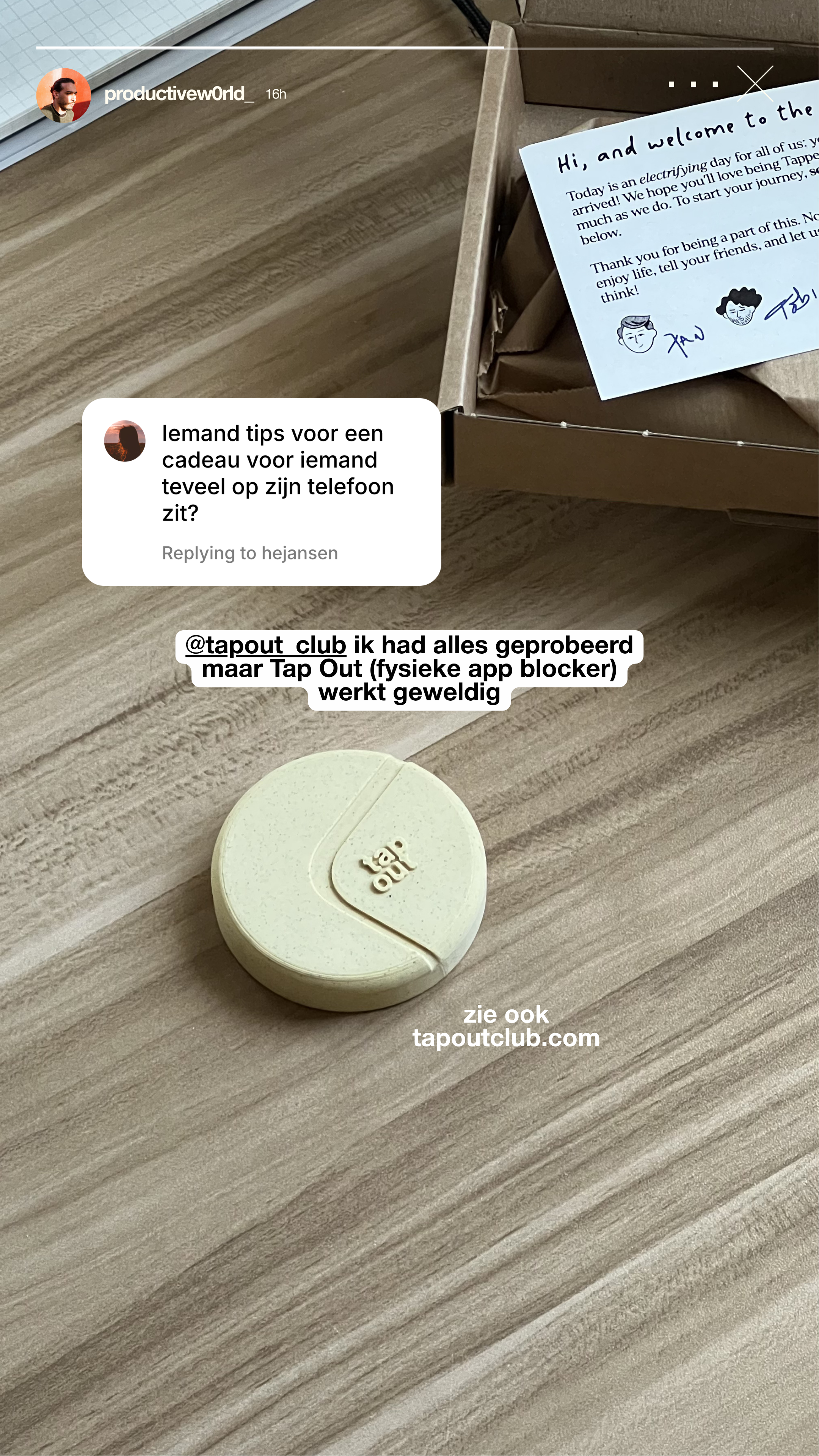 Tap Out Facebook ad