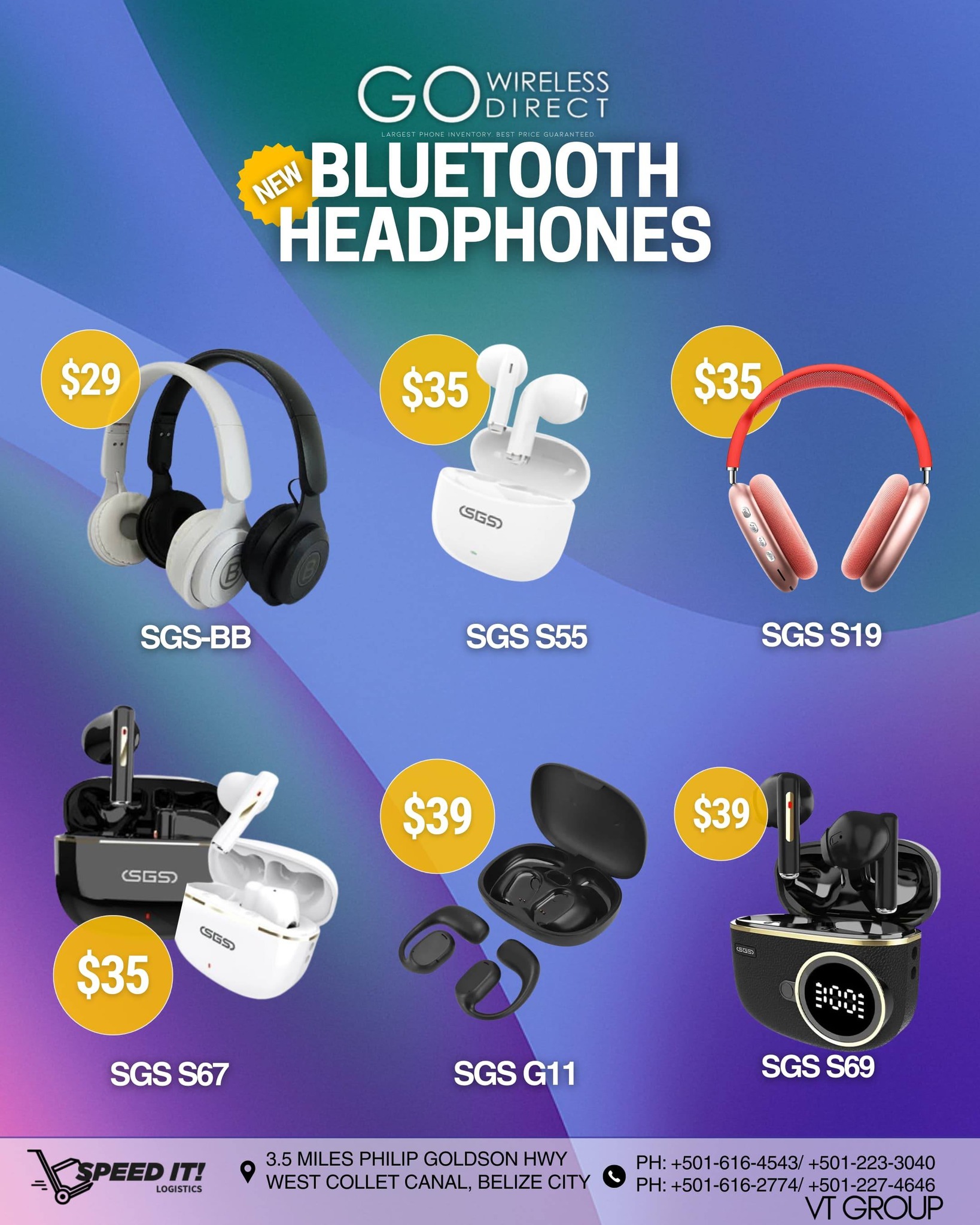 GO Wireless Direct LTD. Facebook ad: New Arrival Bluetooth Headphones