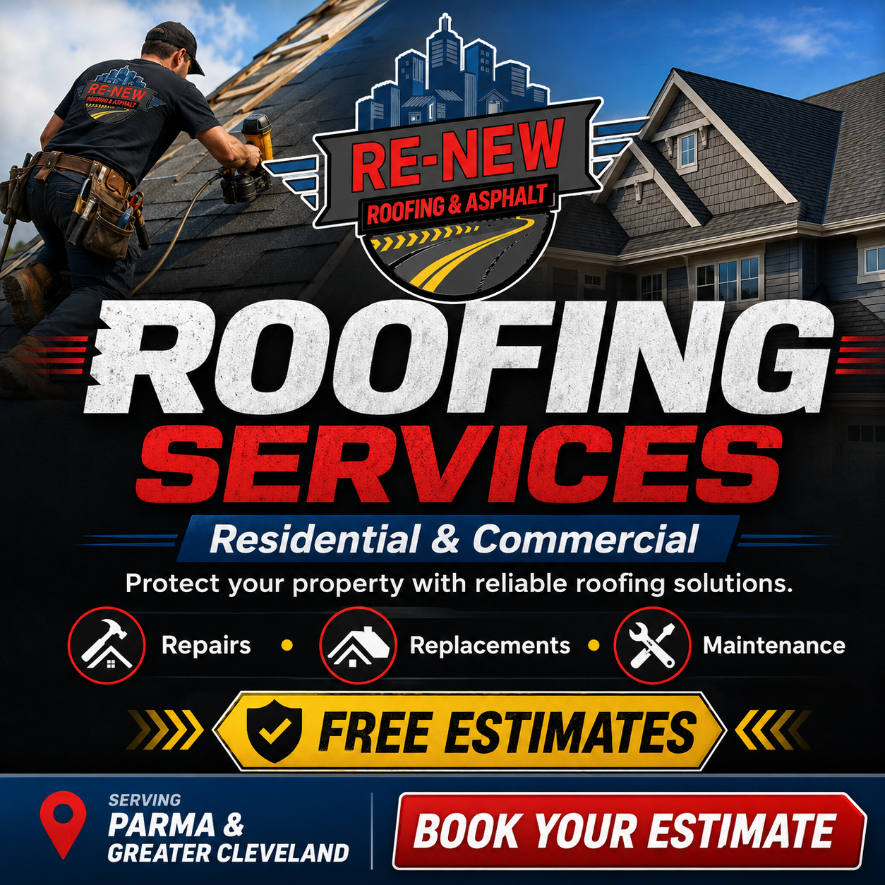 Re-New Roofing And Asphalt maintenance Facebook ad