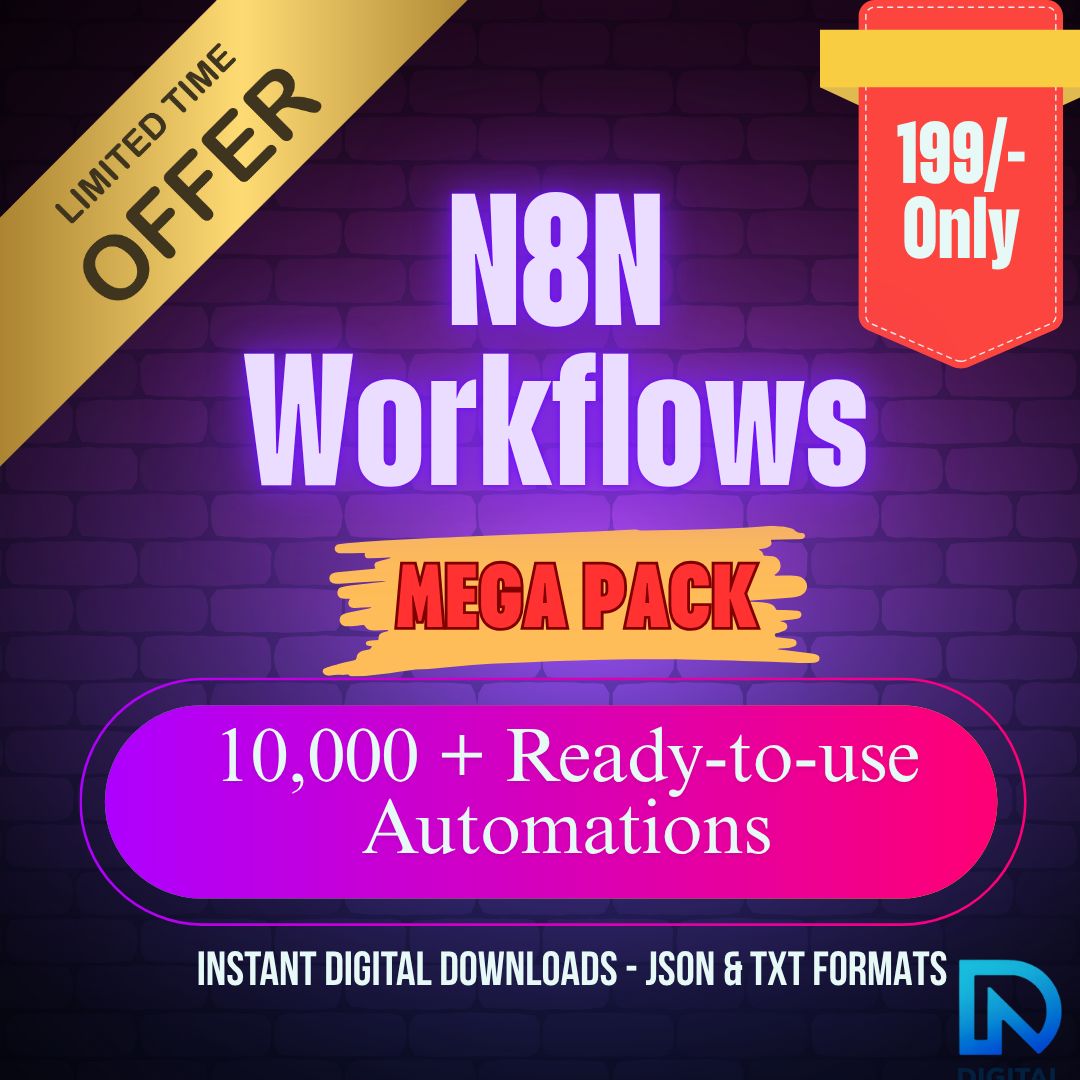 Digital Nexus Facebook ad: 10,000+ Workflows Worth ₹9,999+, Yours for Just ₹199