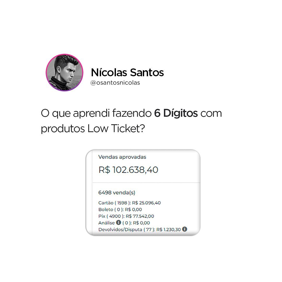 Nicolas Sants Facebook ad: Como sempre digo, antes de 1 milhão, alcance…