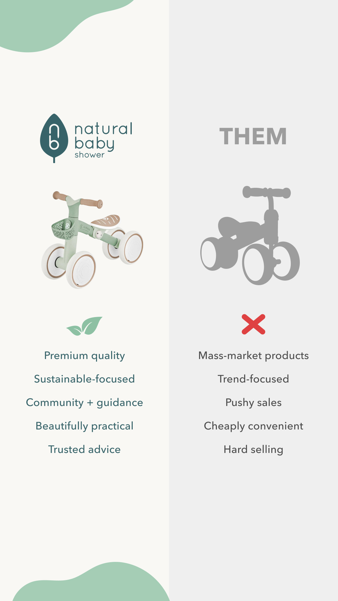 Natural Baby Shower Facebook ad