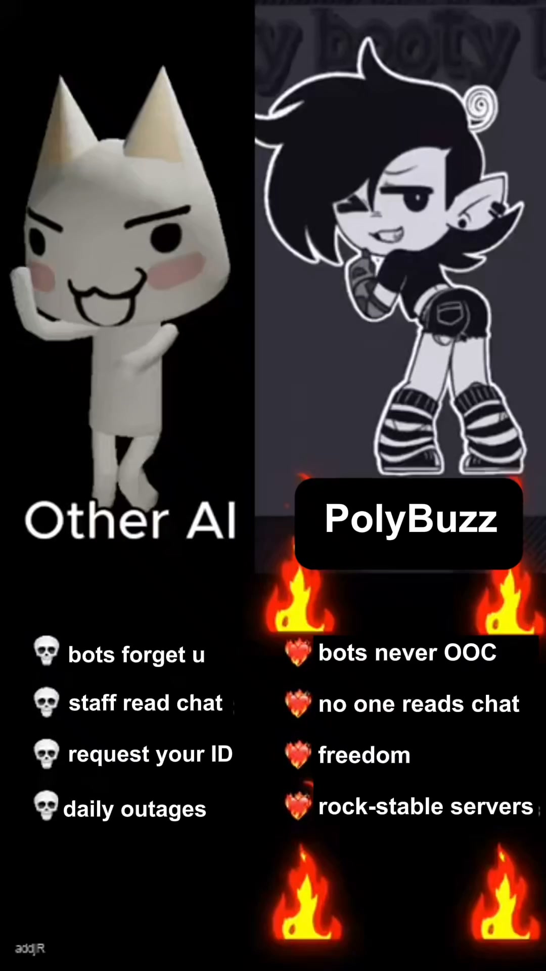 PolyBuzz Facebook ad: Create Your Own AI Character | Start Immersive Chats