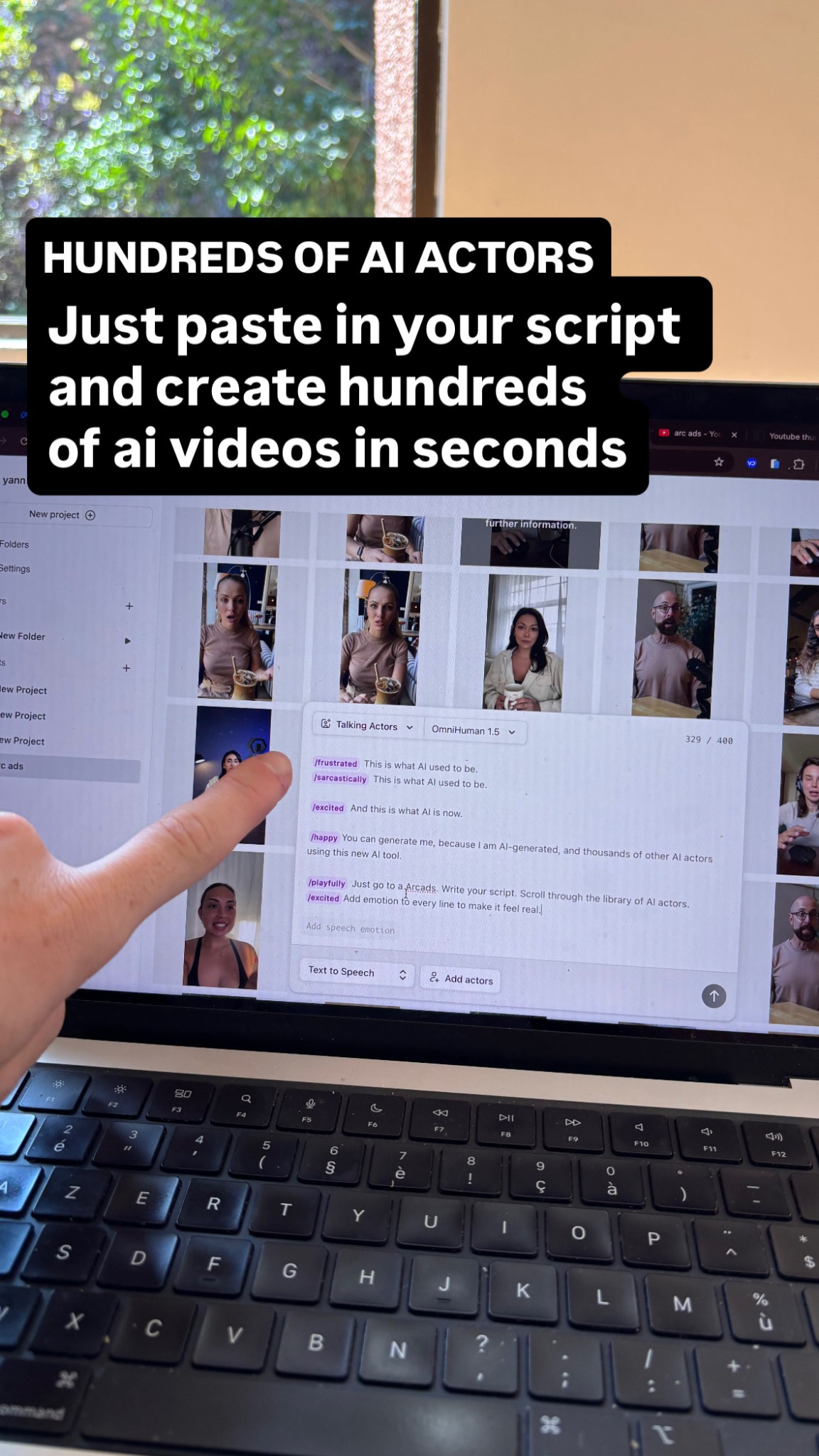 Arcads AI Facebook ad