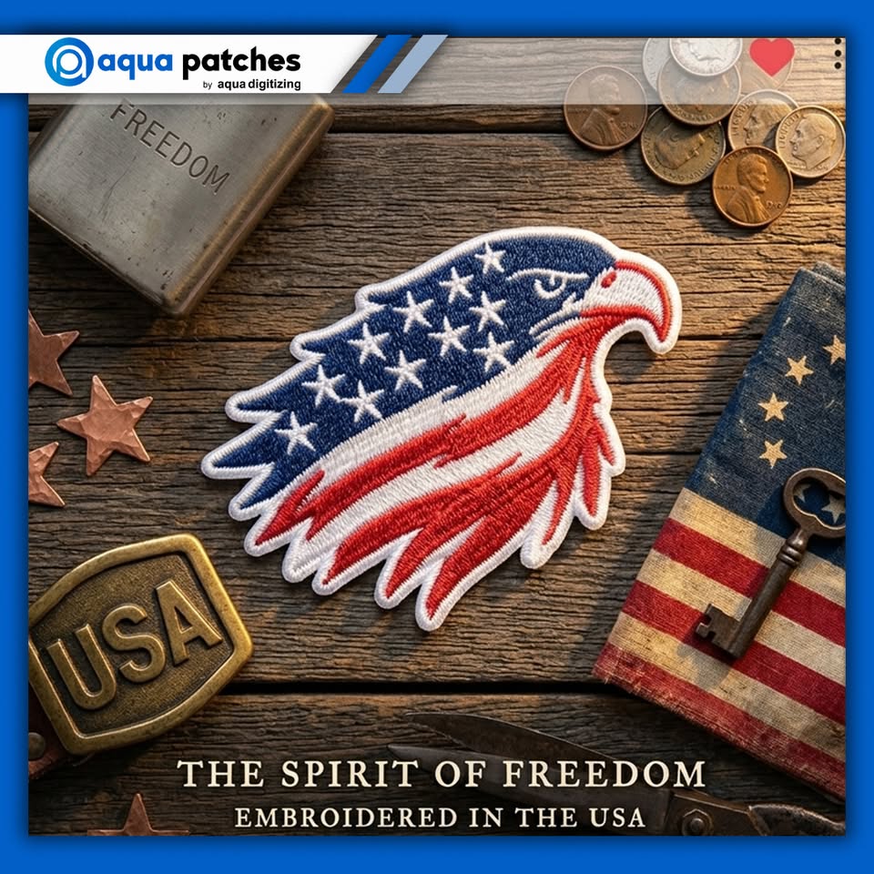 Aqua Patches Facebook ad: Show your pride with precision detail that lasts.