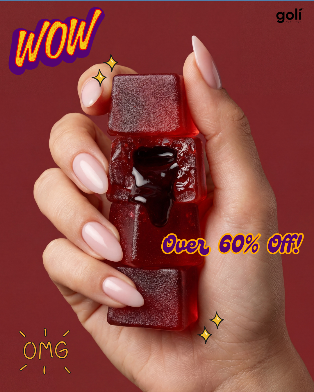 Goli Facebook ad: Introducing NAD+ Gummies.
