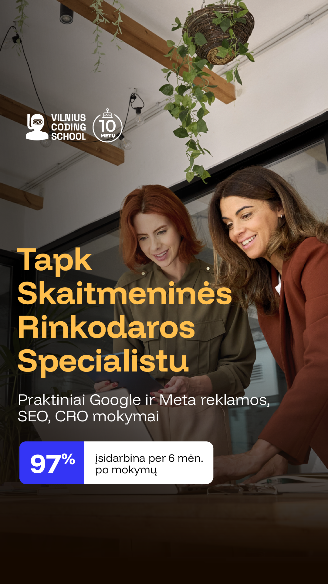 Vilnius Coding School Facebook ad