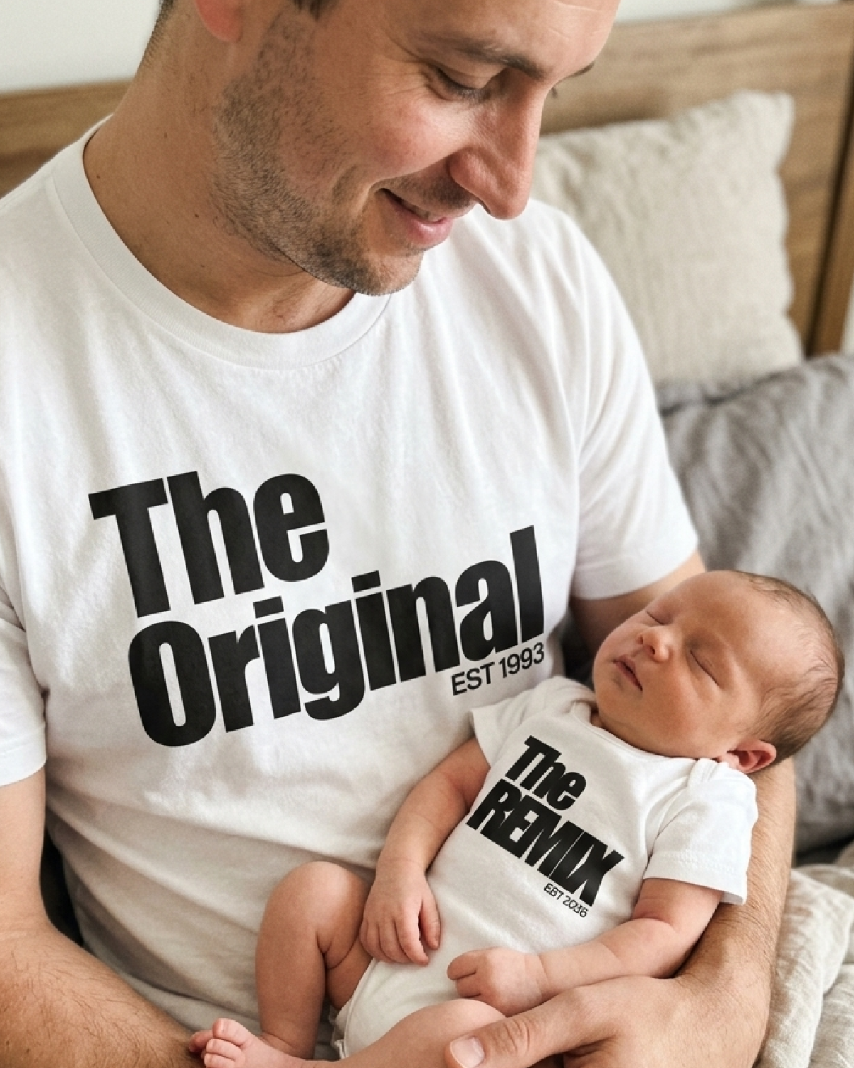 Bo & Birdie Facebook ad: The matching set for dad and baby