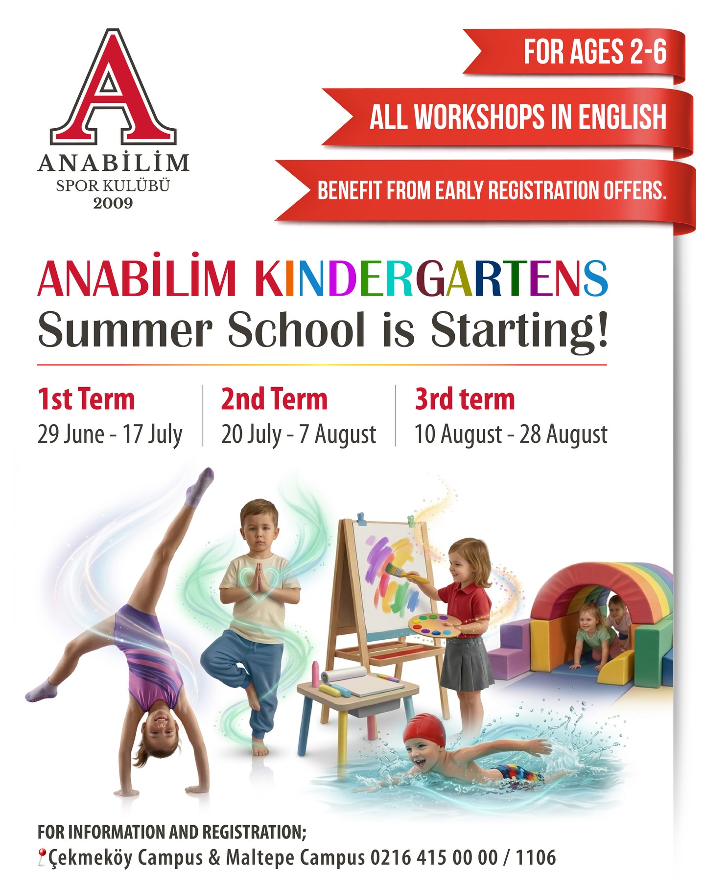 Anabilim Schools Facebook ad: Anabilim Anaokulları Yaz Okulu Başlıyor!