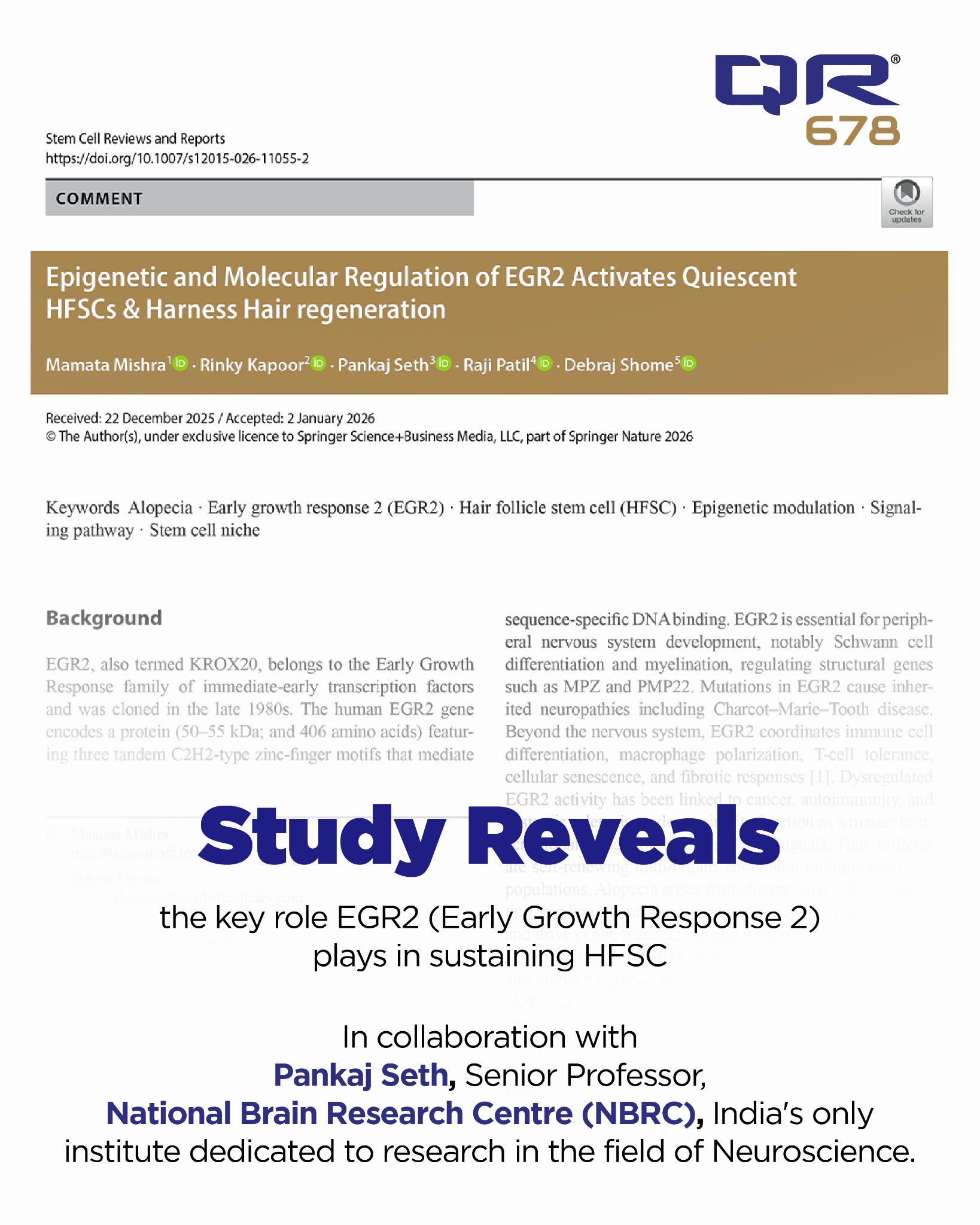 QR 678 Facebook ad: Hair regeneration is increasingly being understood through…