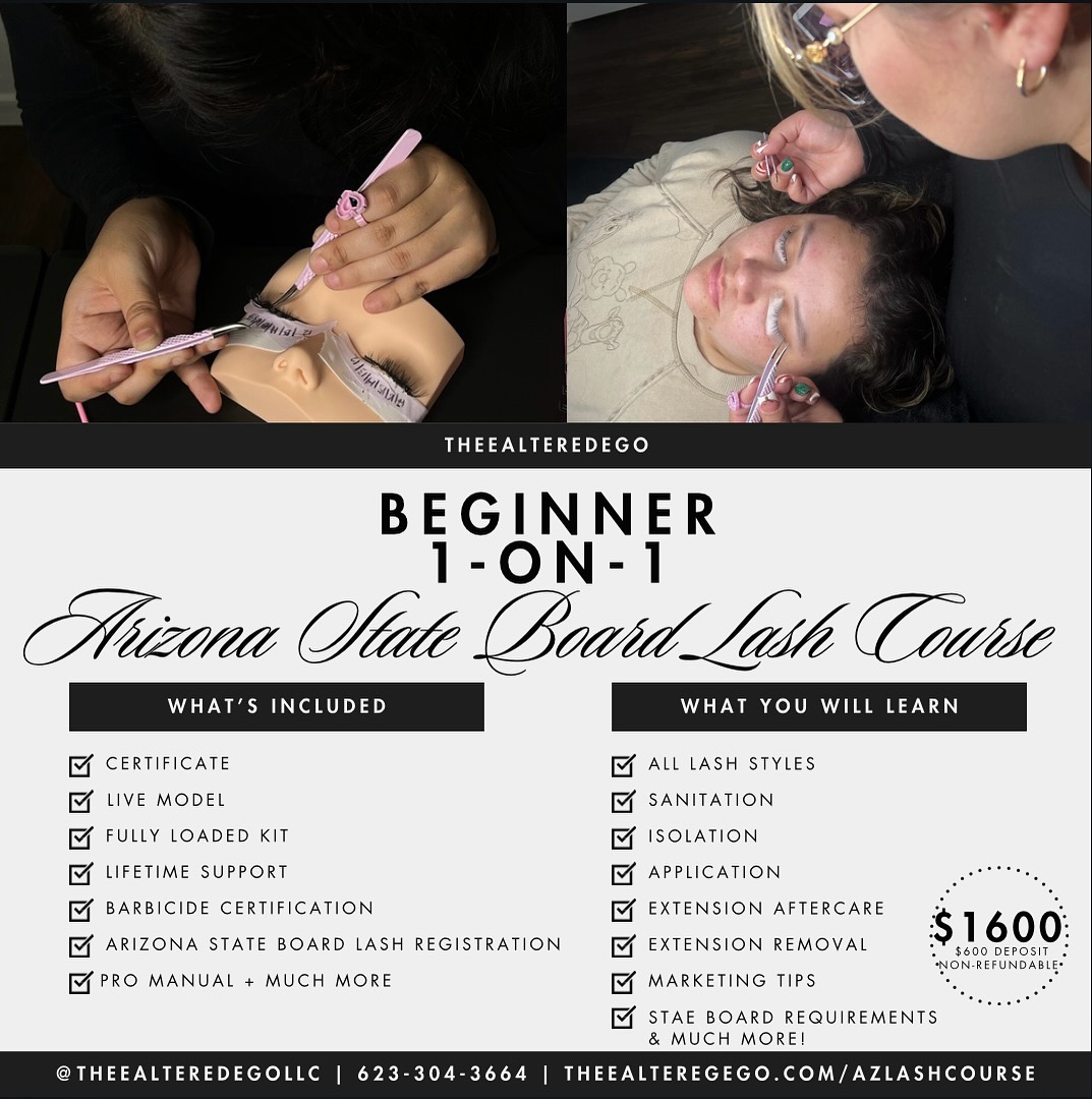 TheeAlteredego Facebook ad: Master the Art of Lashes with @theealteredegollc AZ…