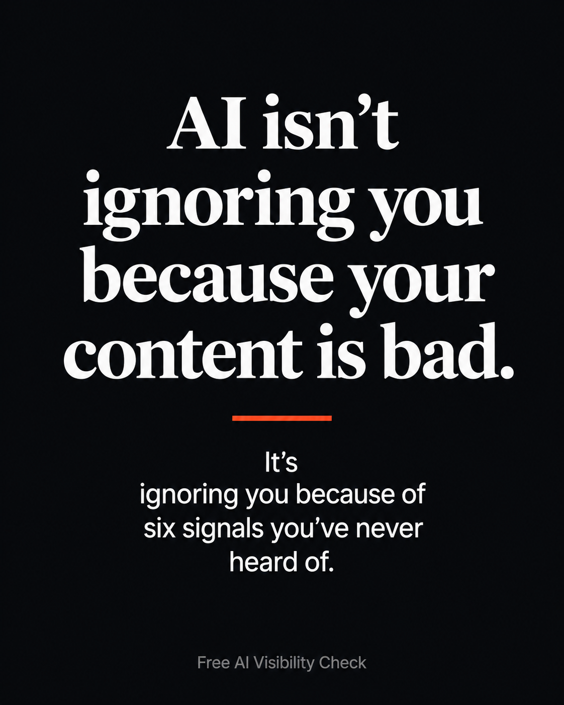 ResilientNiche Facebook ad: Run the free AI Visibility Check
