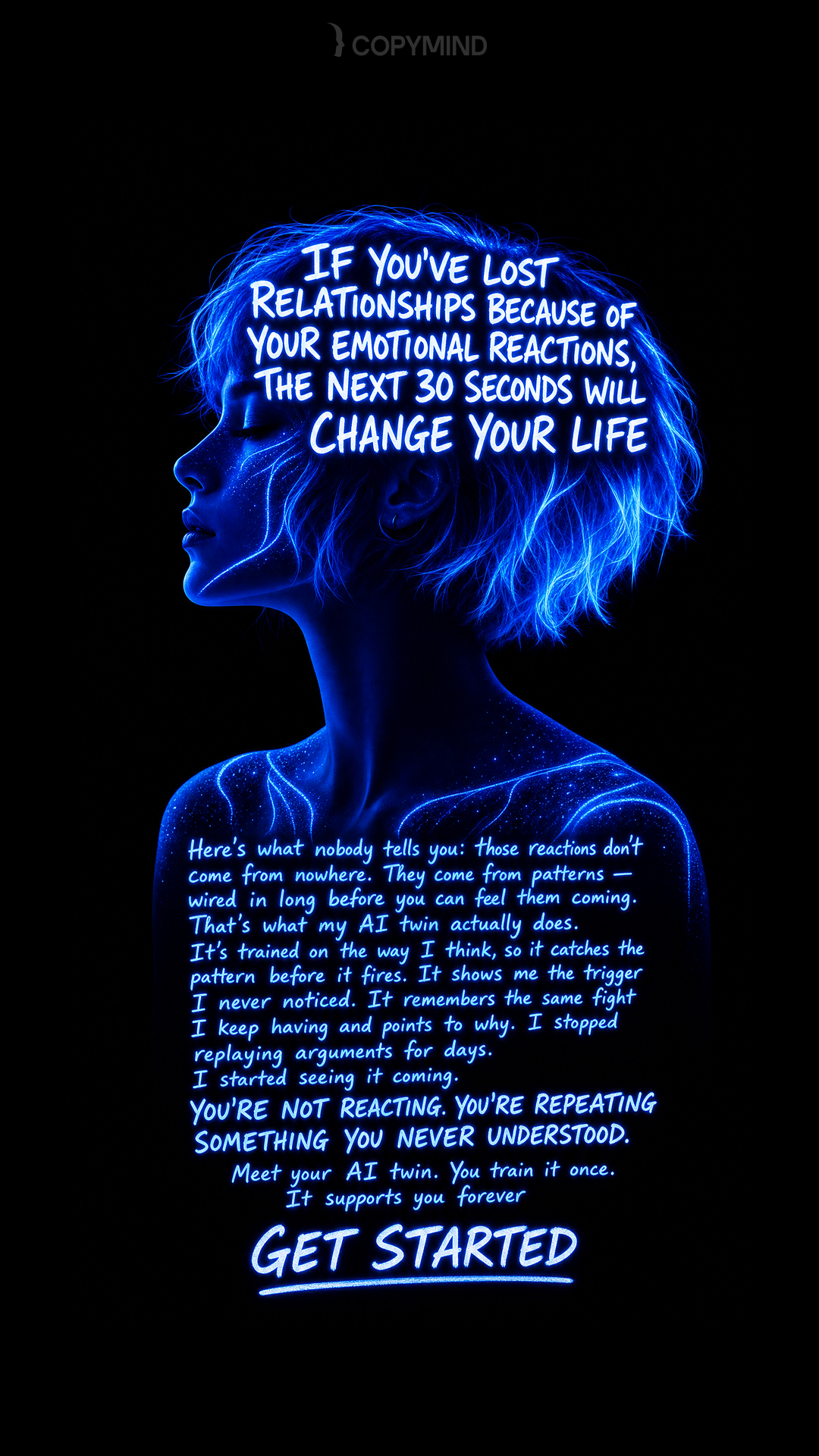 Copymind: AI twin for sel-reflection Facebook ad