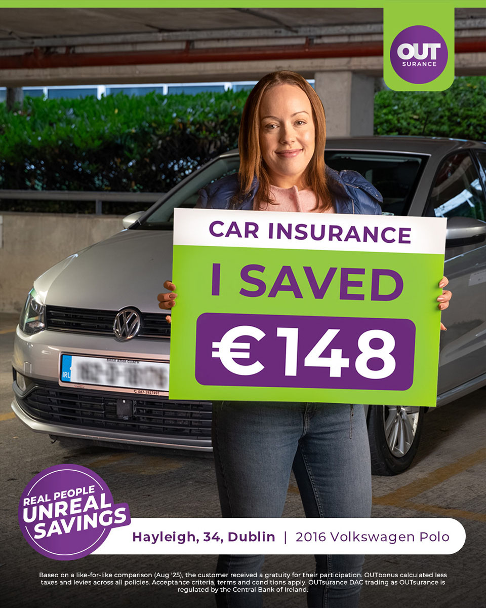 OUTsurance Ireland Facebook ad from Apr 16, 2026