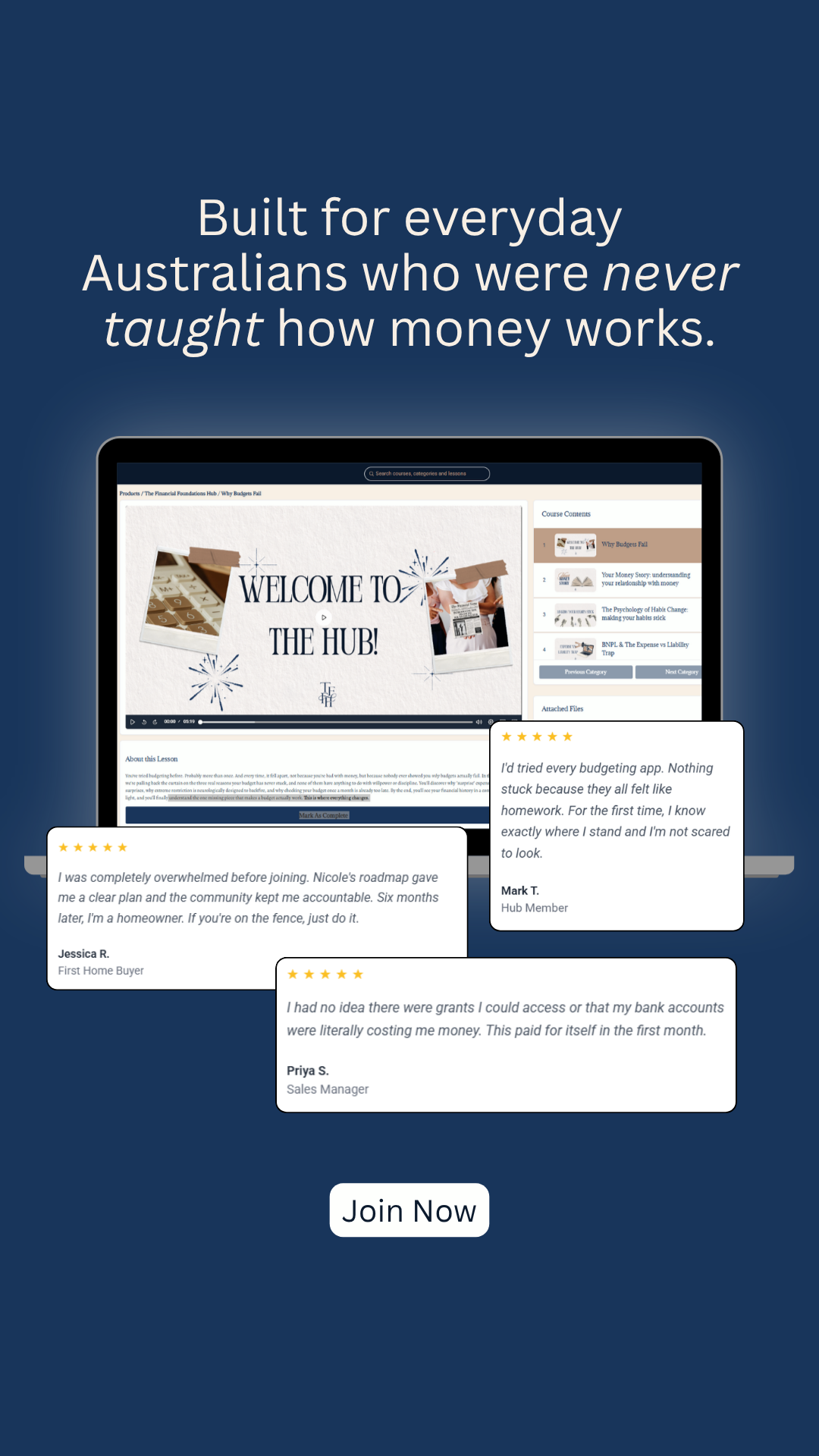 The Financial Foundations Hub Facebook ad