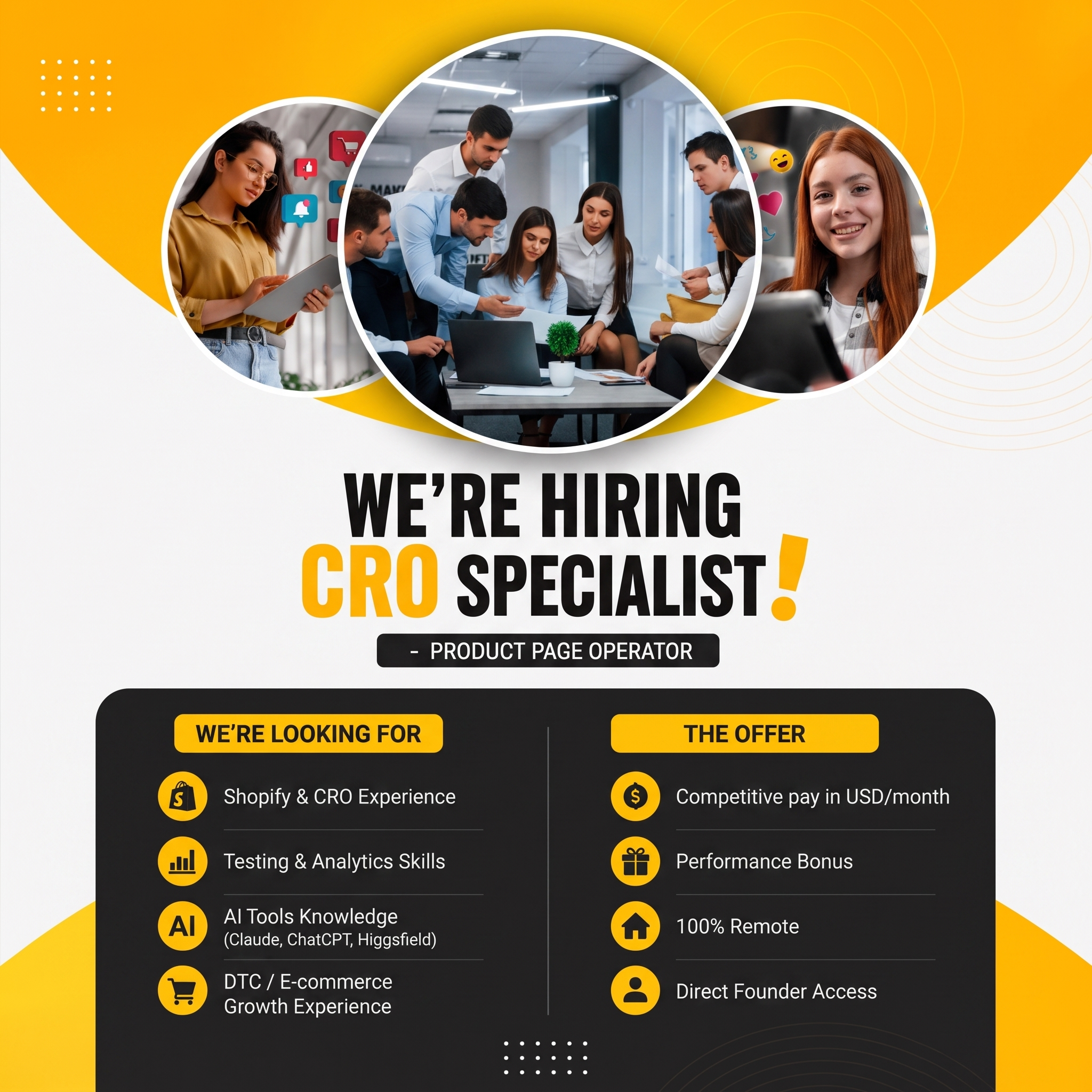 UltraScale Careers Facebook ad: We're looking for CRO Specialist!