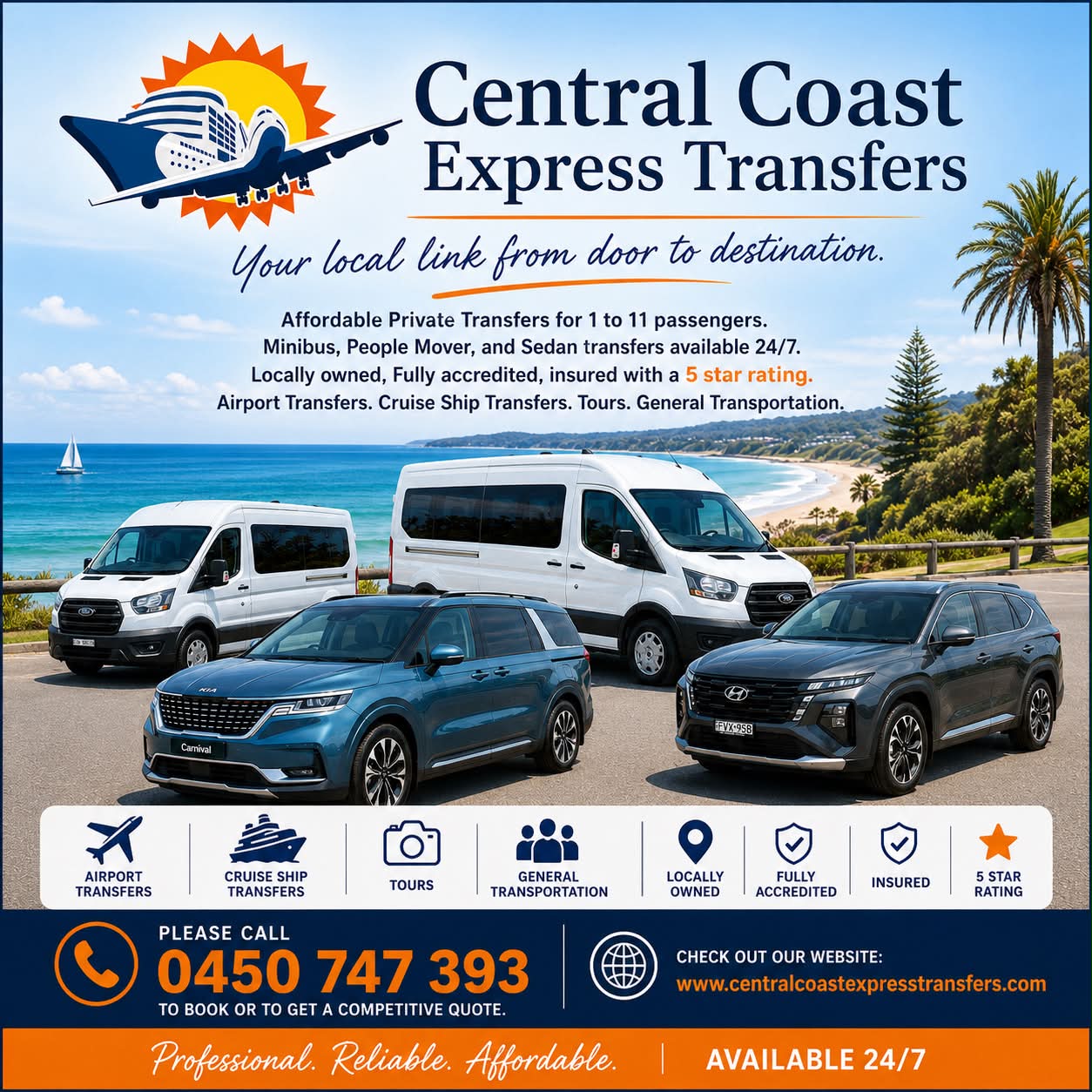 Central Coast Express Transfers Facebook ad