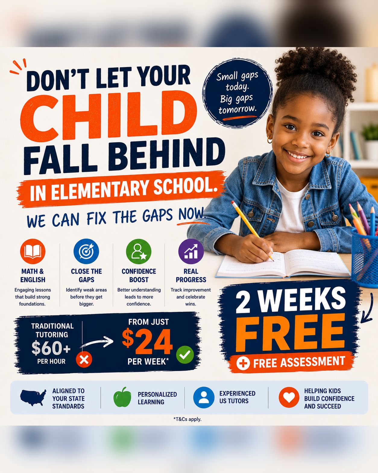 APLUS America - Math and English Facebook ad: LIMITED: 2 Weeks Free Online Tutoring