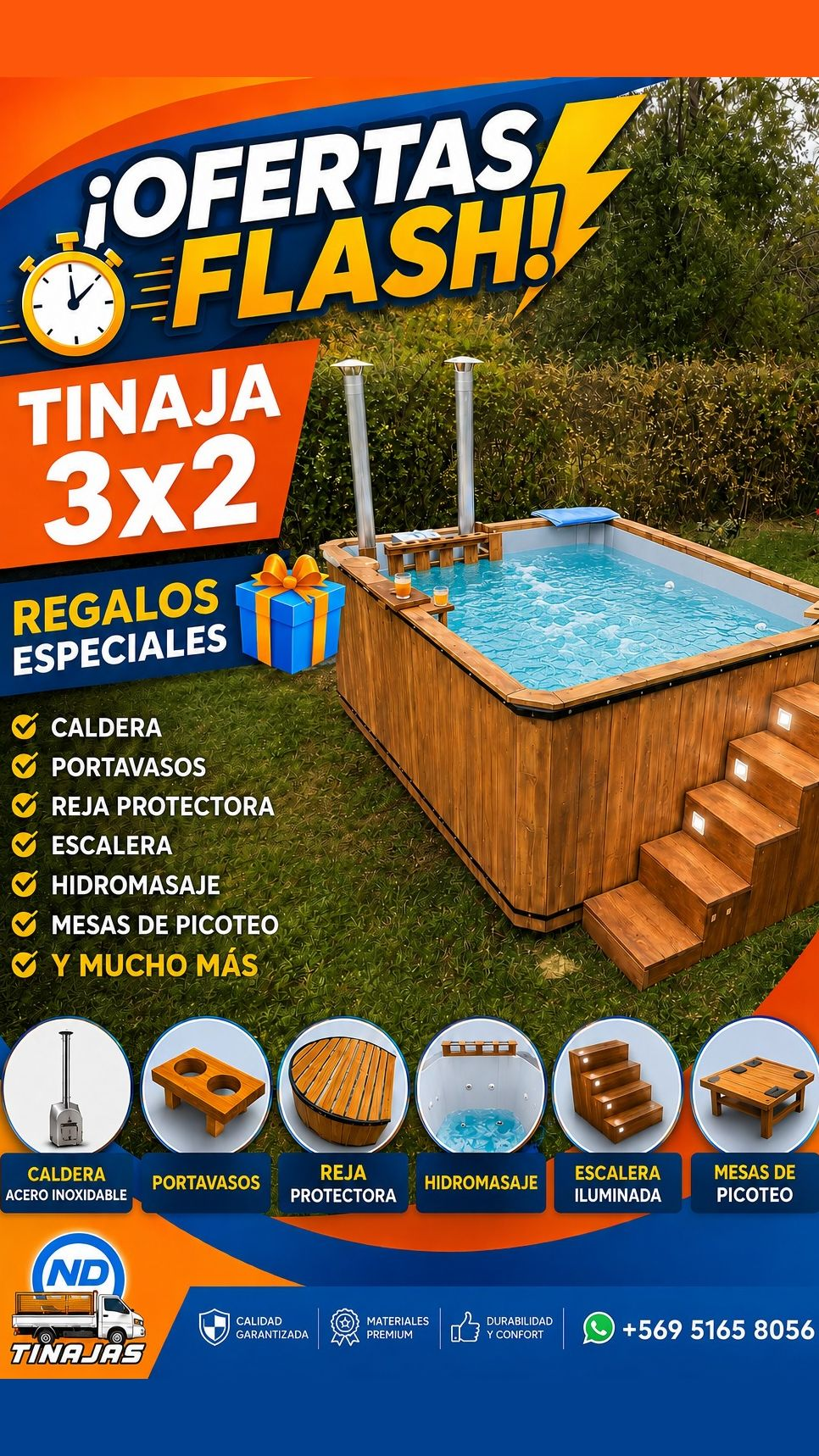 Tinajas ND Facebook ad: Tinaja con hidromasajes