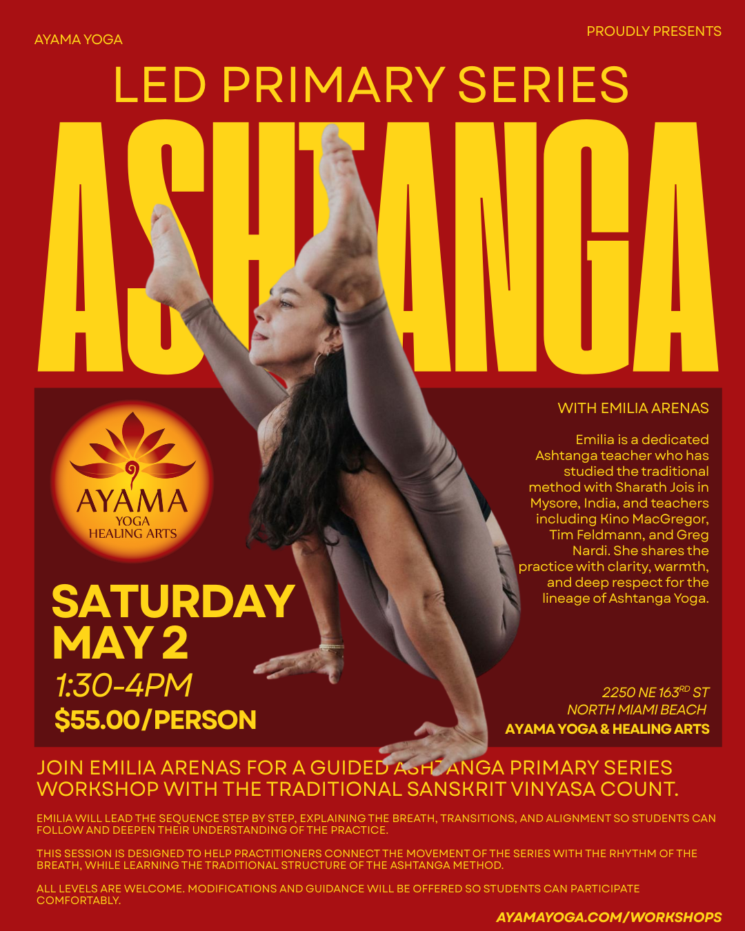Ayama Yoga Facebook ad: Something special is unfolding at Ayama this spring.