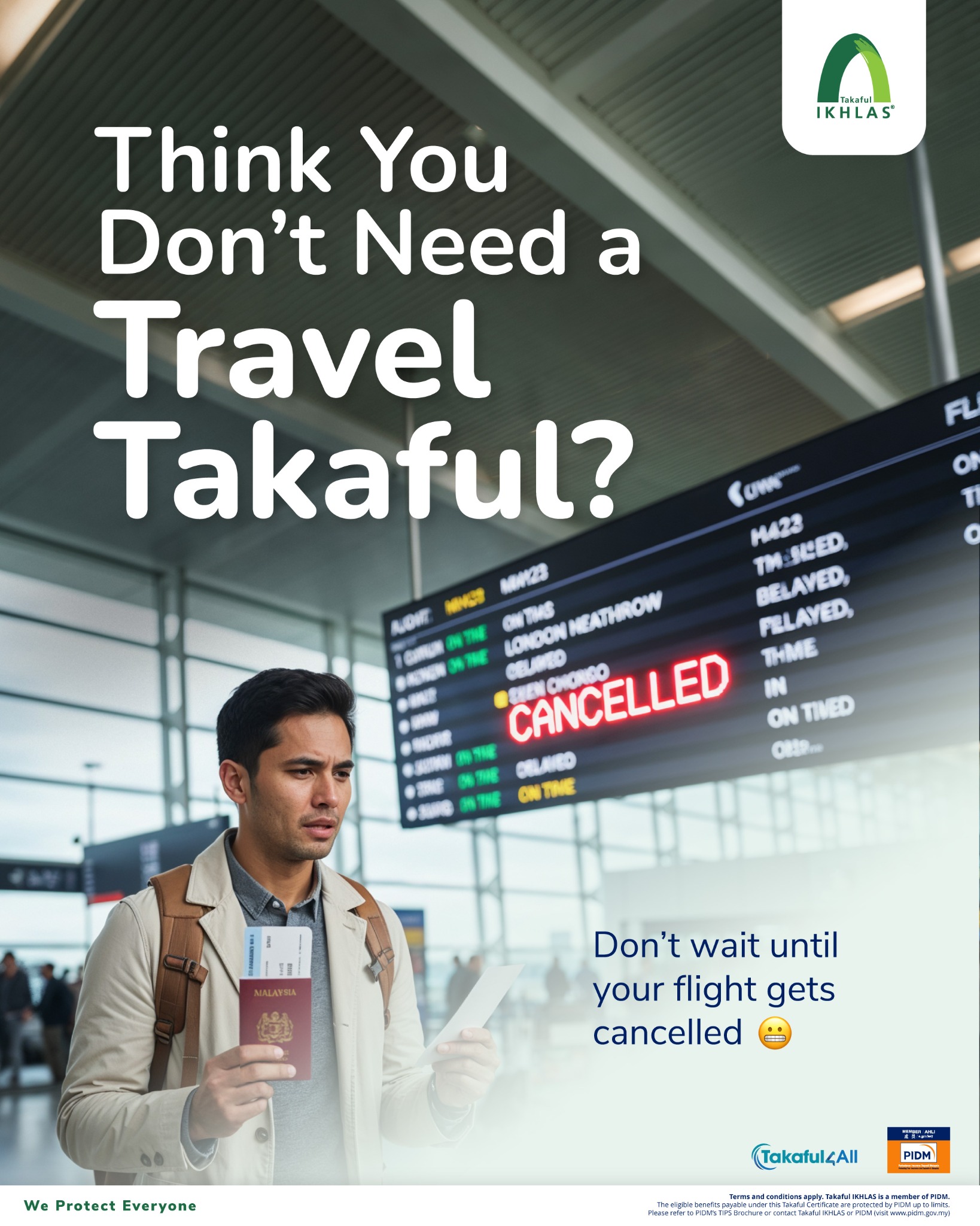 Takaful IKHLAS Facebook ad: Leave dah lulus, OOTD siap, itinerary pun dah…