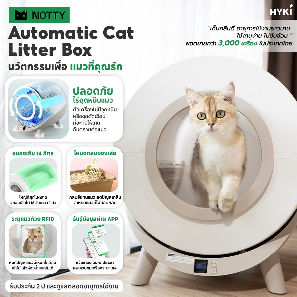 HYKI Thailand Facebook ad: NOTTY Automatic Cat Litter Box…
