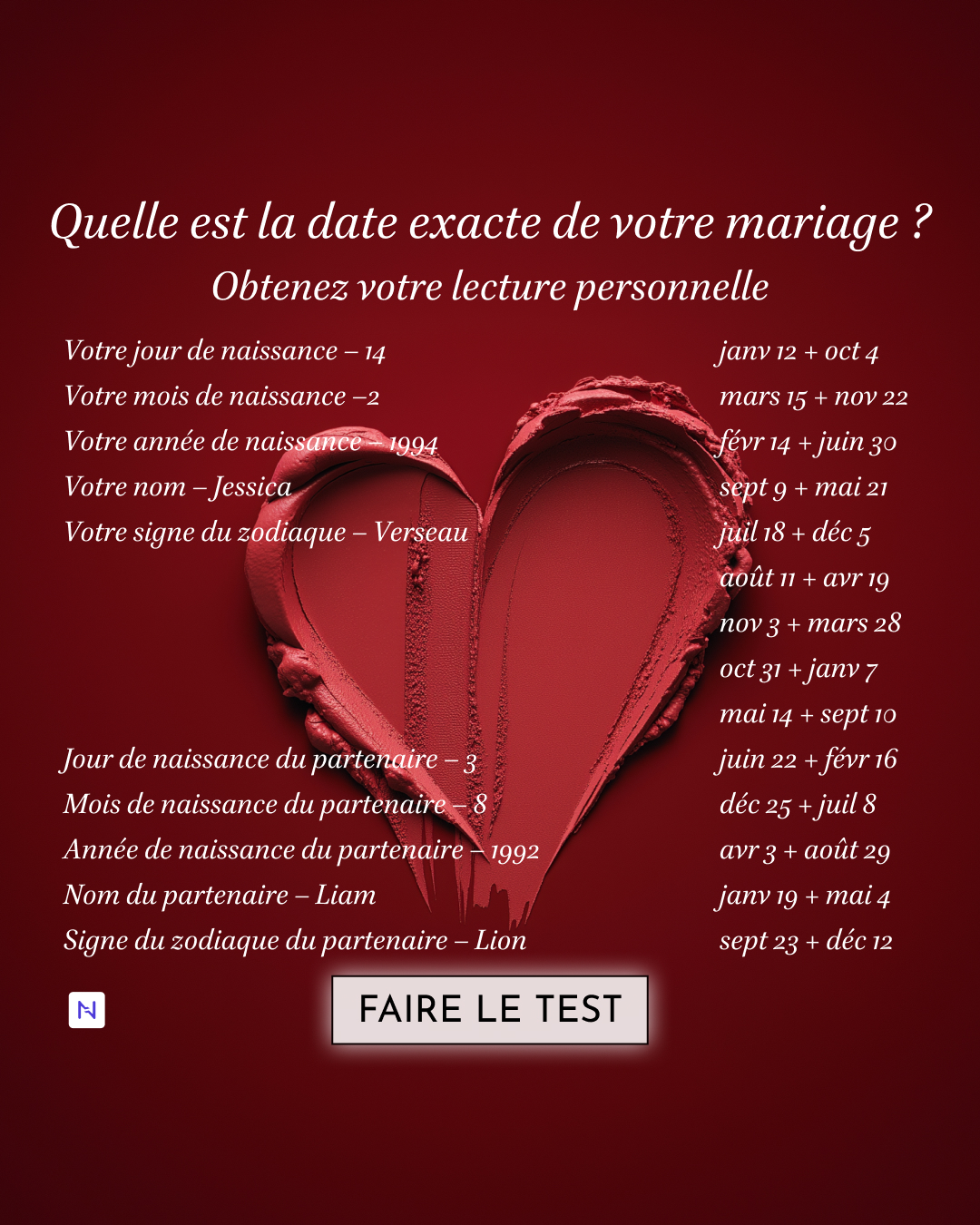 Nebula: Marriage Compatibility Facebook ad