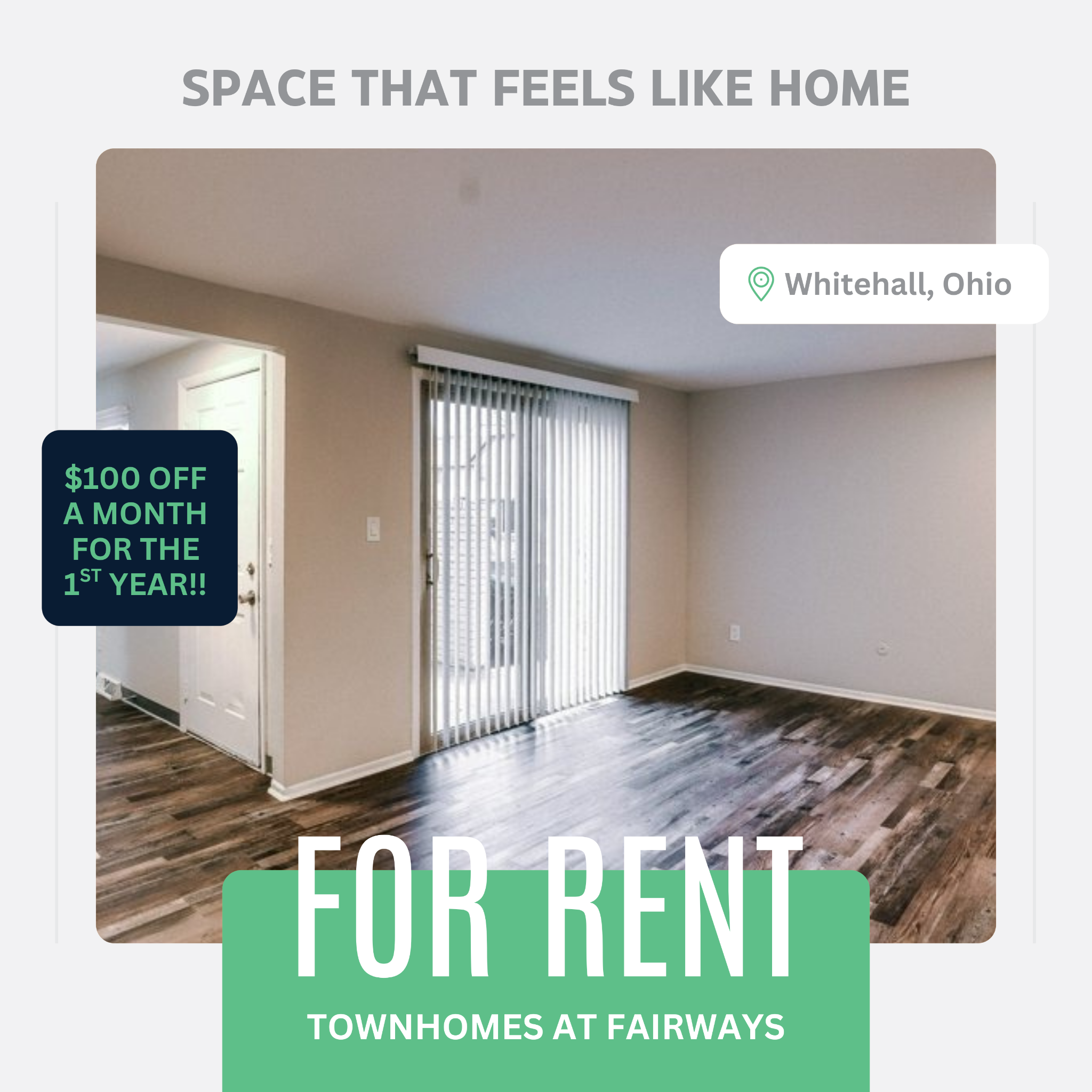 Carlton Equities Facebook ad: Townhome‑Style Rentals Near Columbus