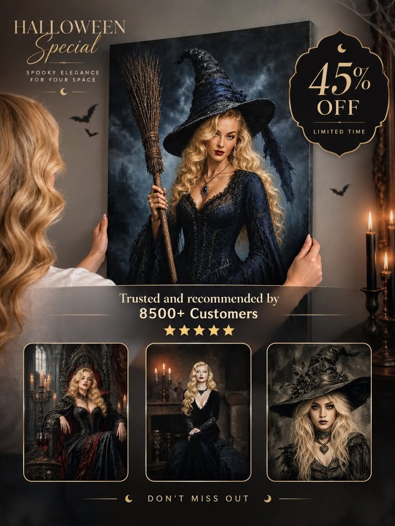 PortraitGift.Com Facebook ad: Your Witchy Wall Art