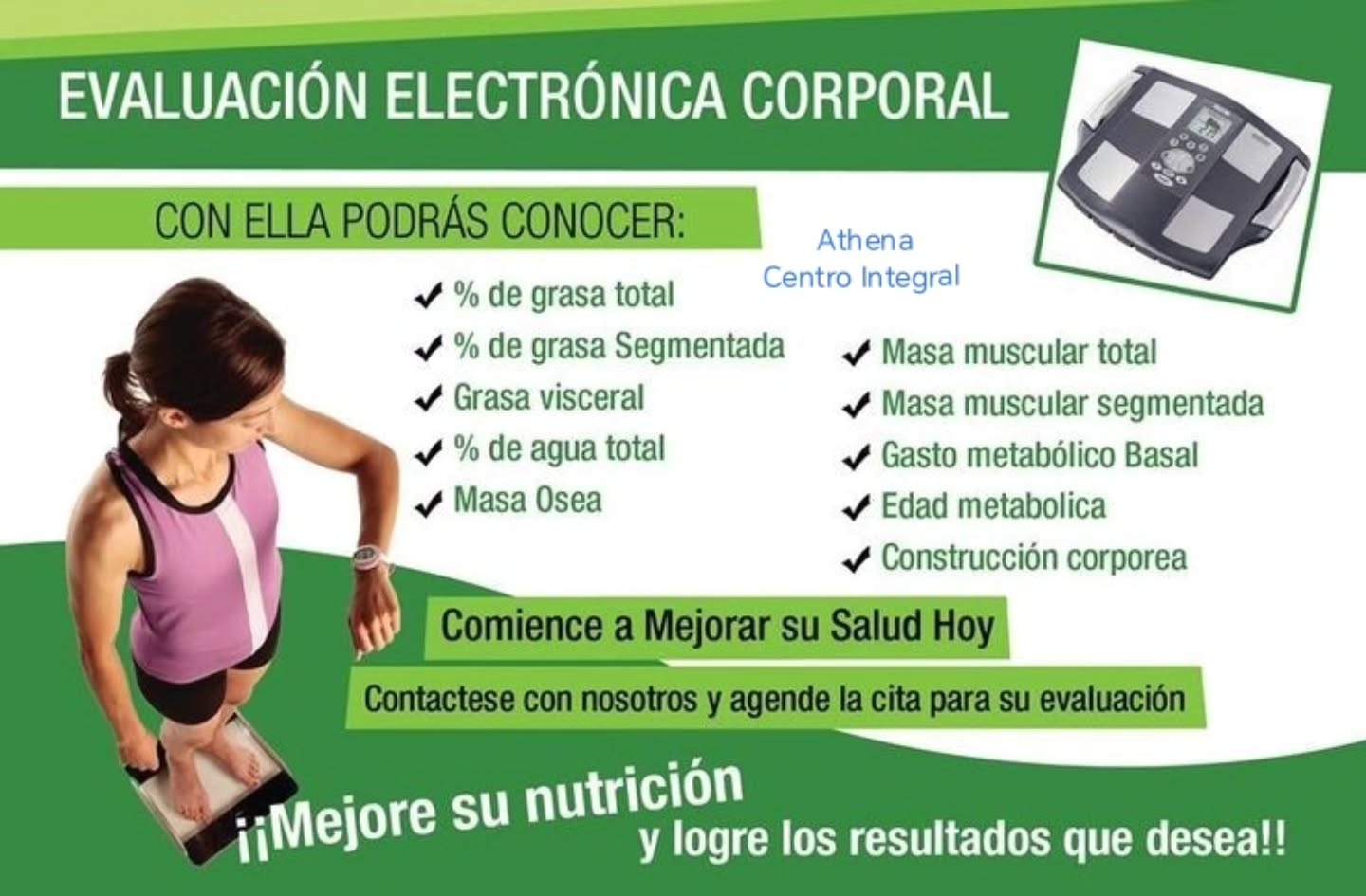 centrointegralathena Facebook ad: Evaluación Electrónica Corporal.