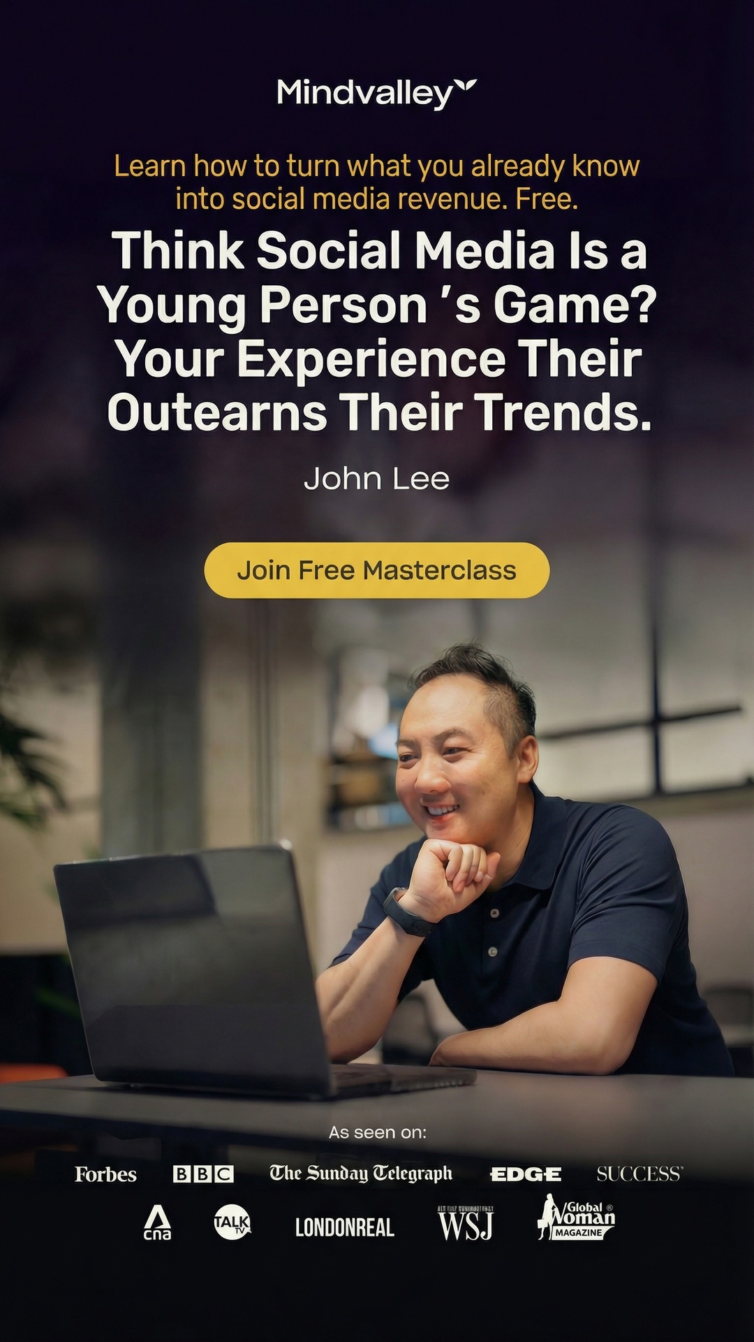 Mindvalley Facebook ad from Apr 13, 2026
