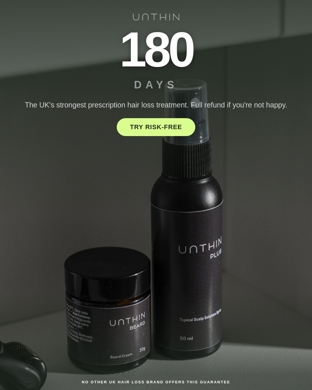 Unthinhair Facebook ad