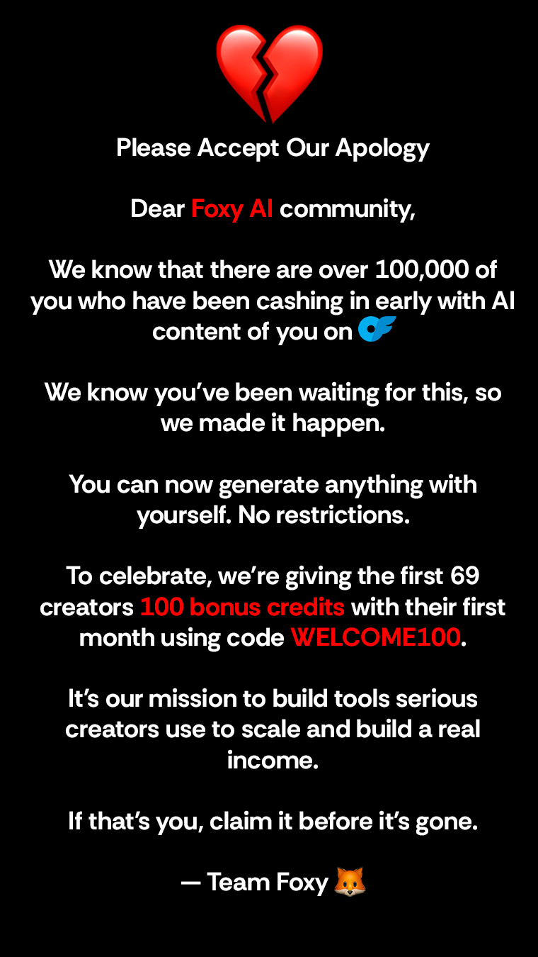 Foxy.ai Facebook ad